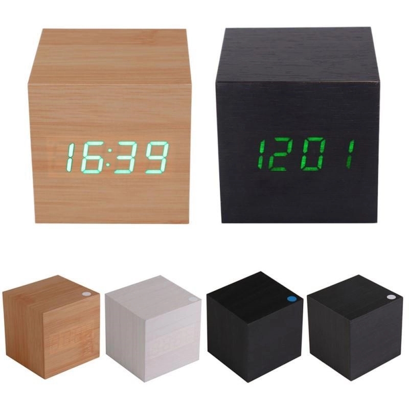 USB/AAA Powered Cube LED Digital Alarm Clock 1