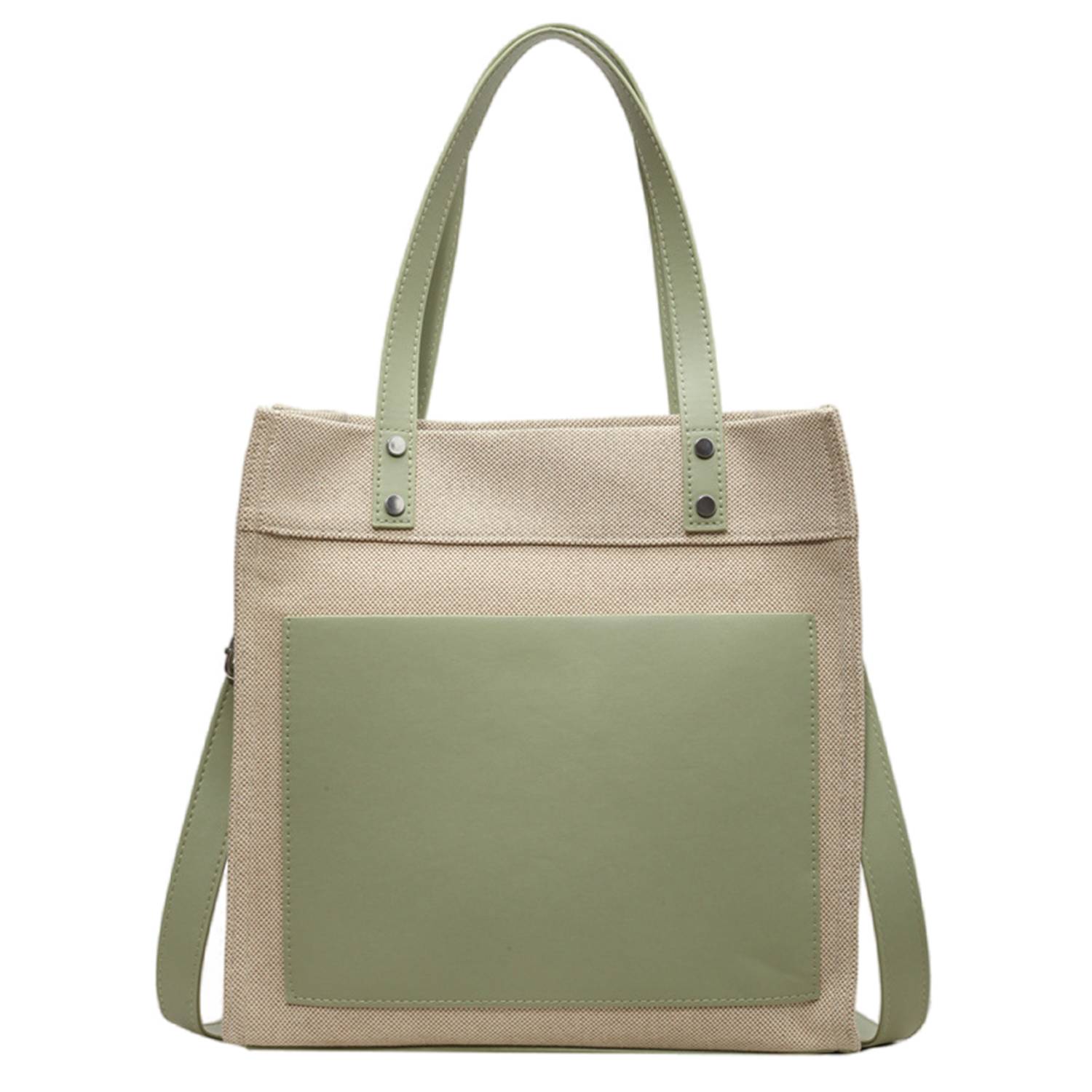 Canvas Tote Bag Minimalist Clash of Colors Customized, custom tote bag with logo imprint 5