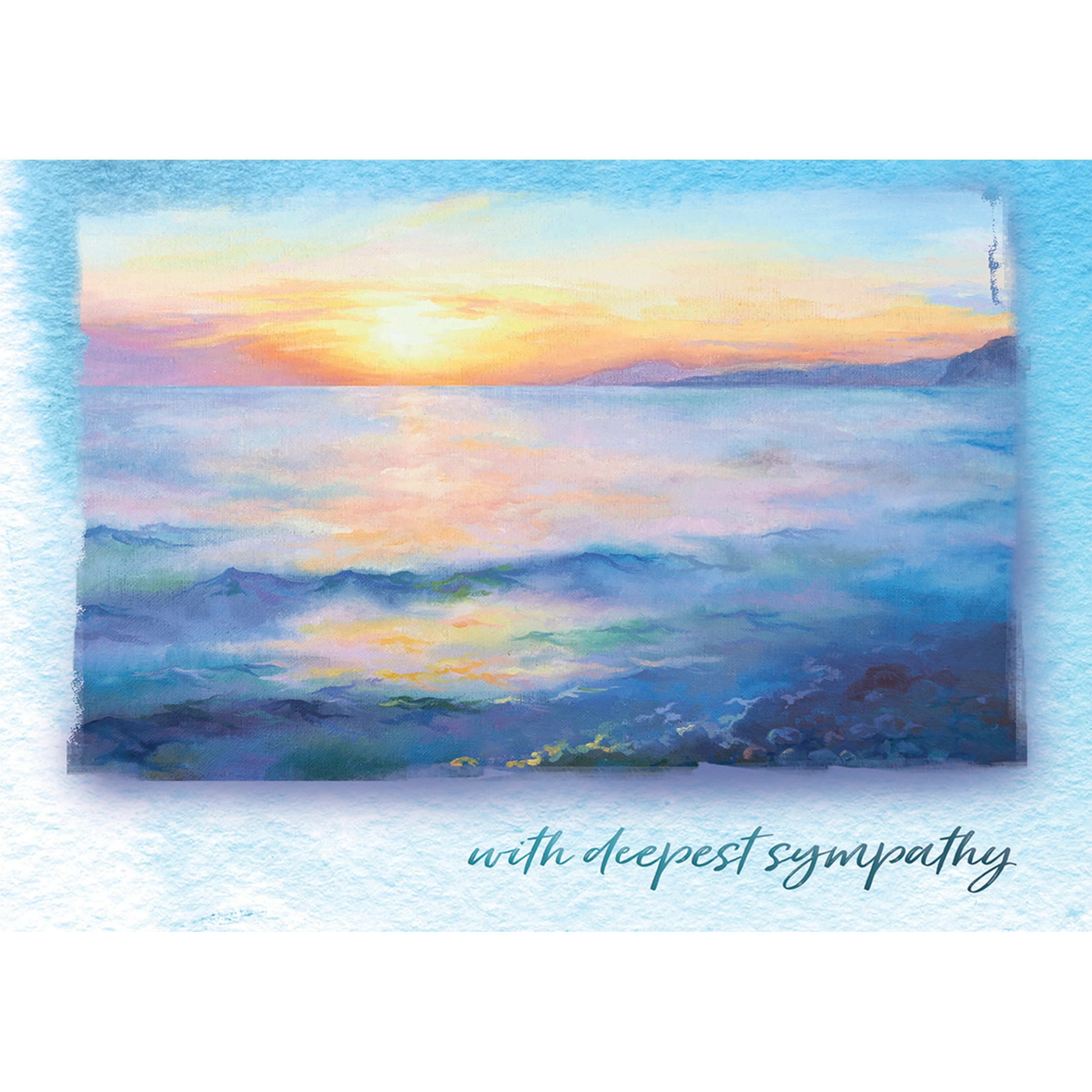 Elegant Sunset Sympathy Cards 1