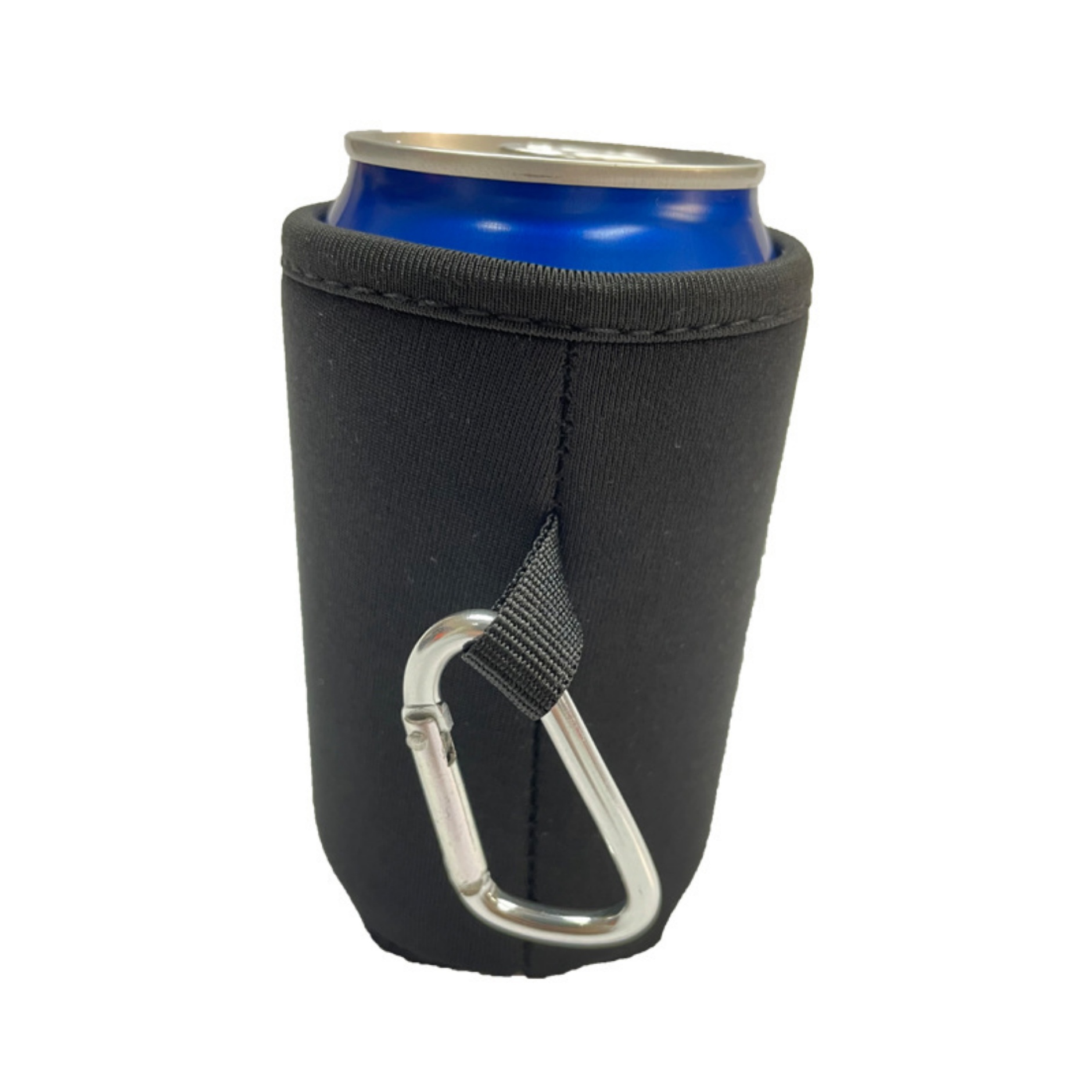 Collapsible Neoprene Can Coolie with Carabiners, custom koozie with logo imprint 7