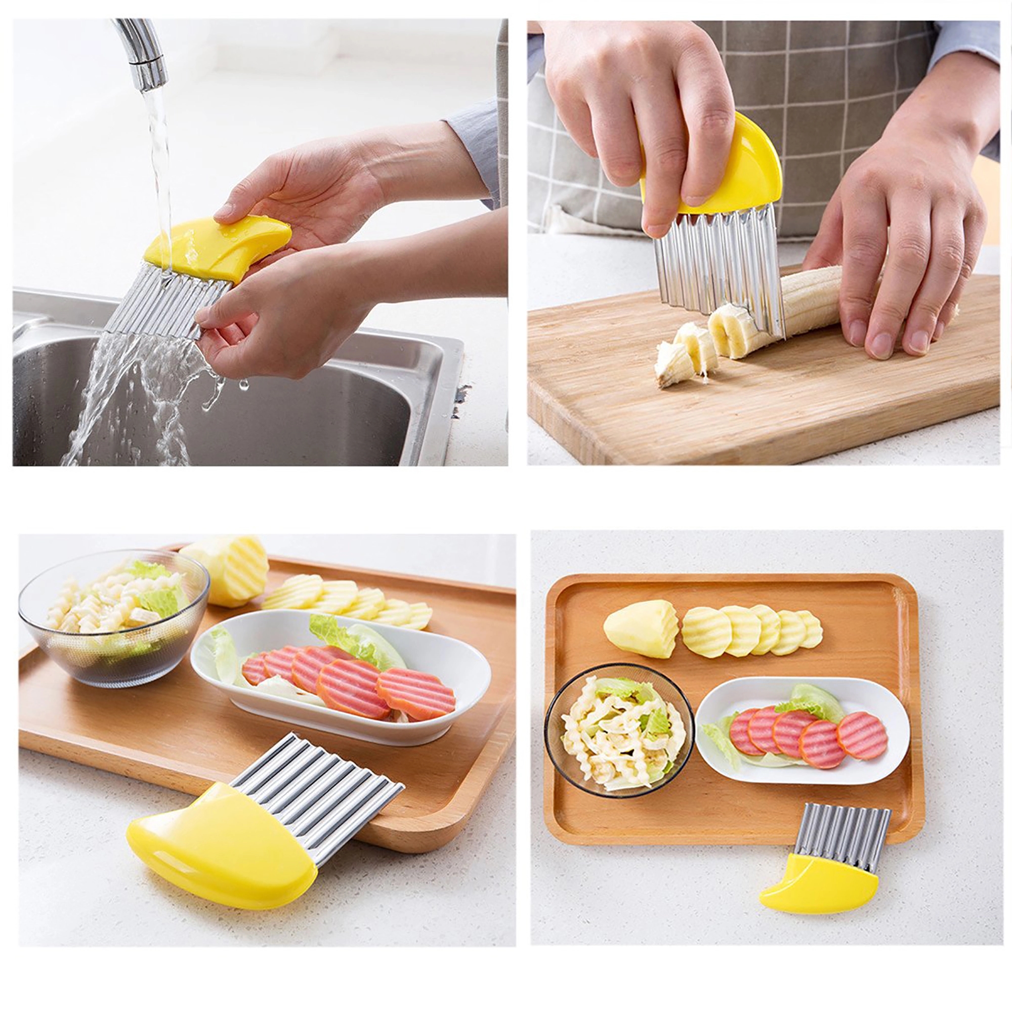Stainless Steel Crinkle Cutter Potato Knife 2