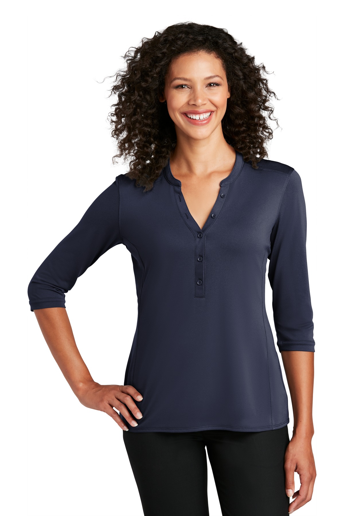 Port Authority Women's UV Choice Pique Henley LK750 56