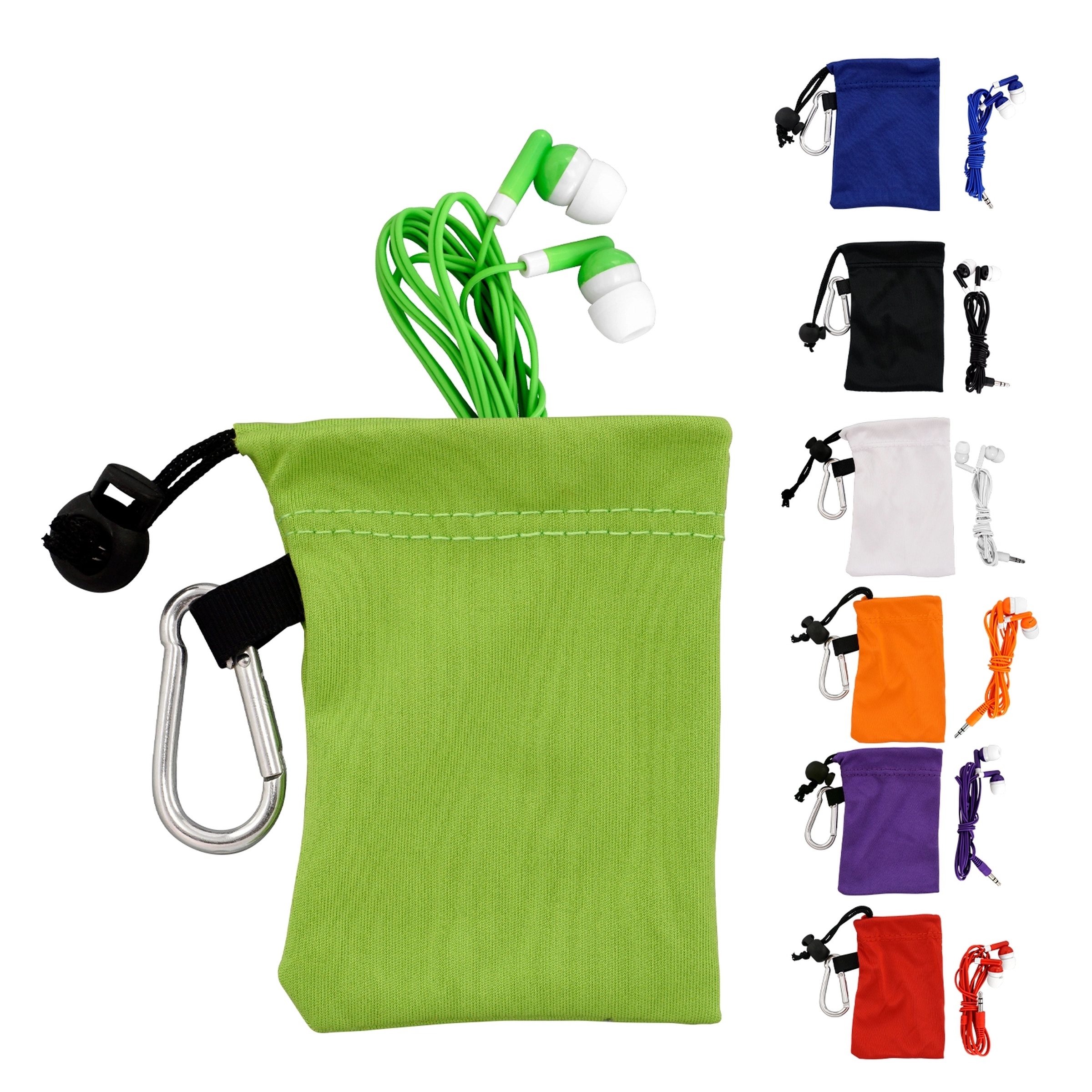Microfiber Colorful Ear Bud Pouch 12