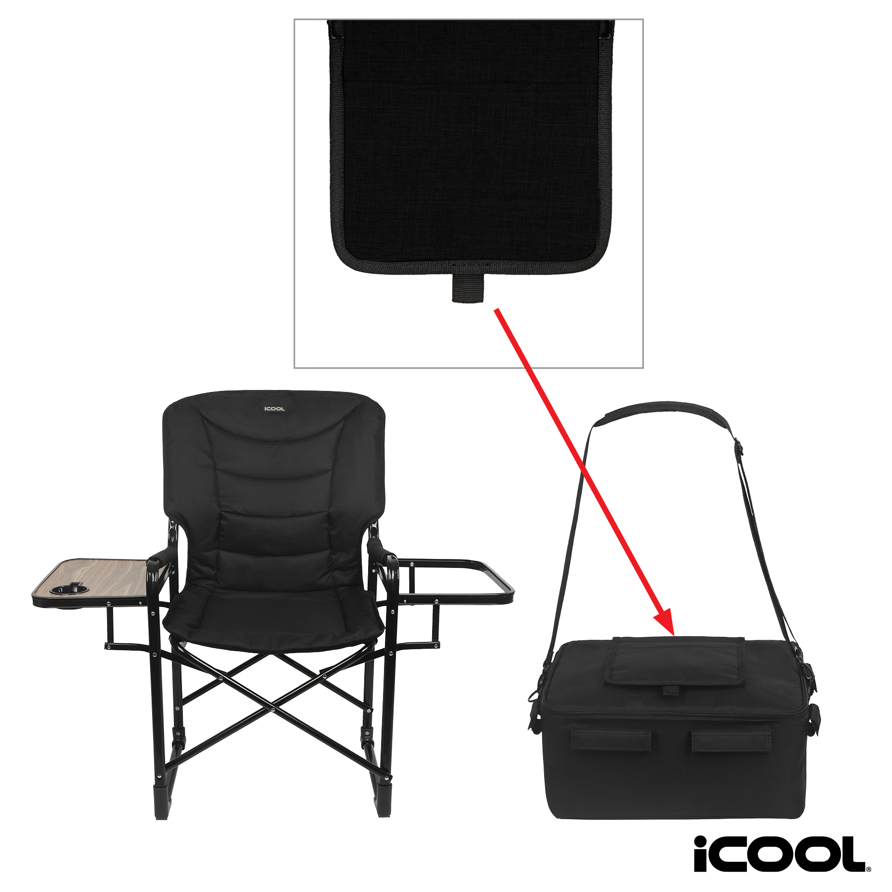 iCOOL Twin Peaks Deluxe Camping Chair With 18-Can Cooler 29