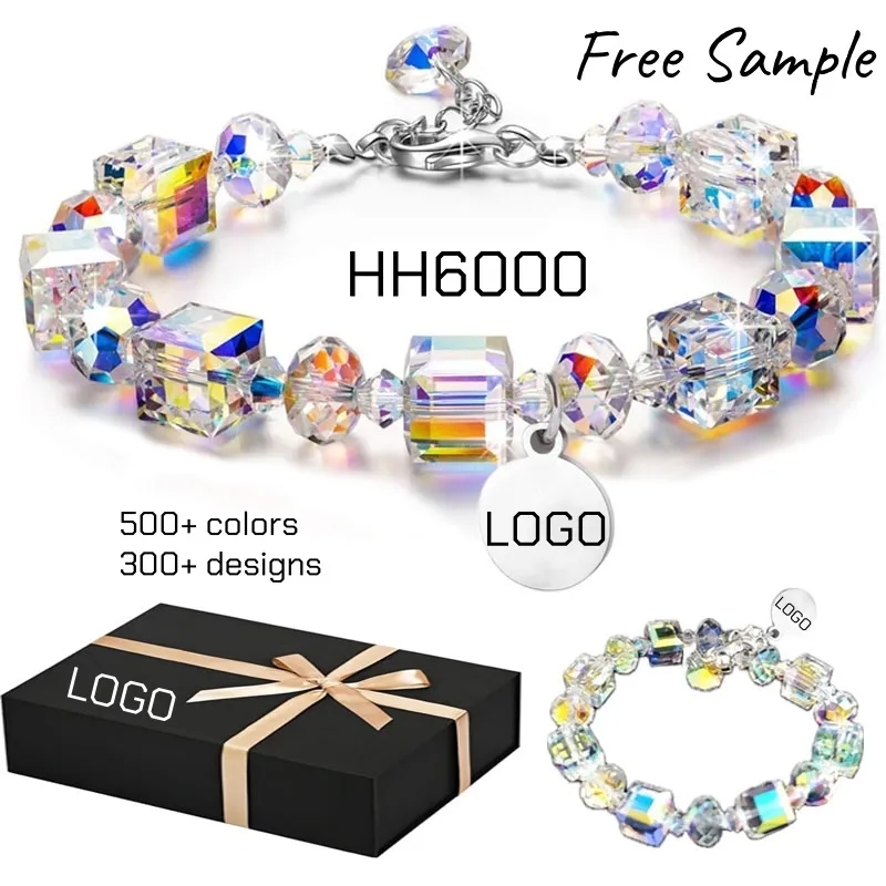 Beaded Crystal Necklace and Bracelet Jewelry Gift Set 7
