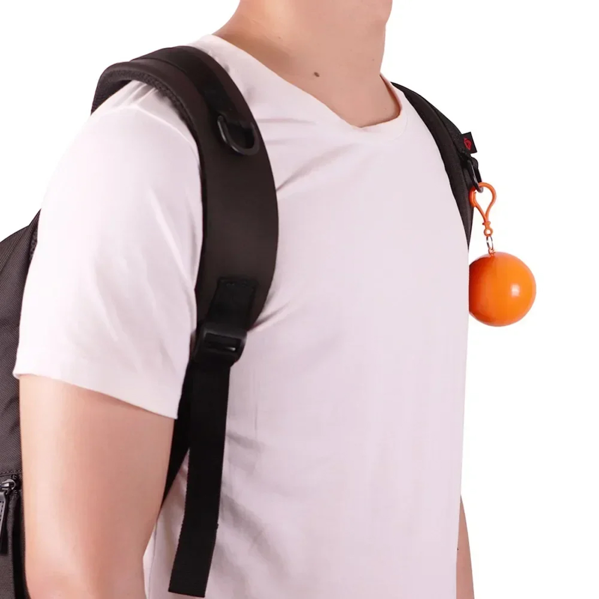 Disposable Rain Poncho in Ball Keychain 8