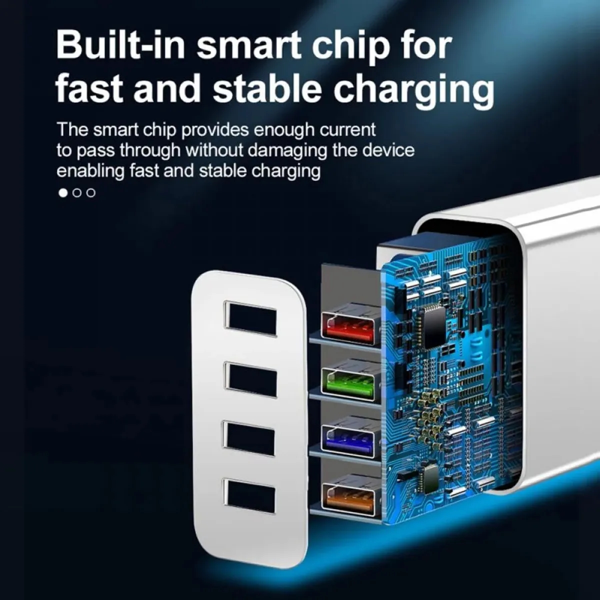 Portable 4 Port Fast Charge QC 3.0 US Plug USB Wall Charger 1