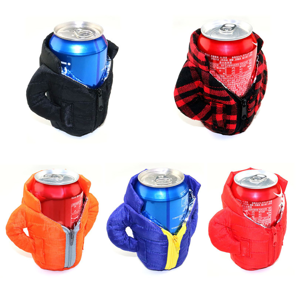 Beer Down Jacket Beverage Bottle Cup Sleeve Can Cooler 3