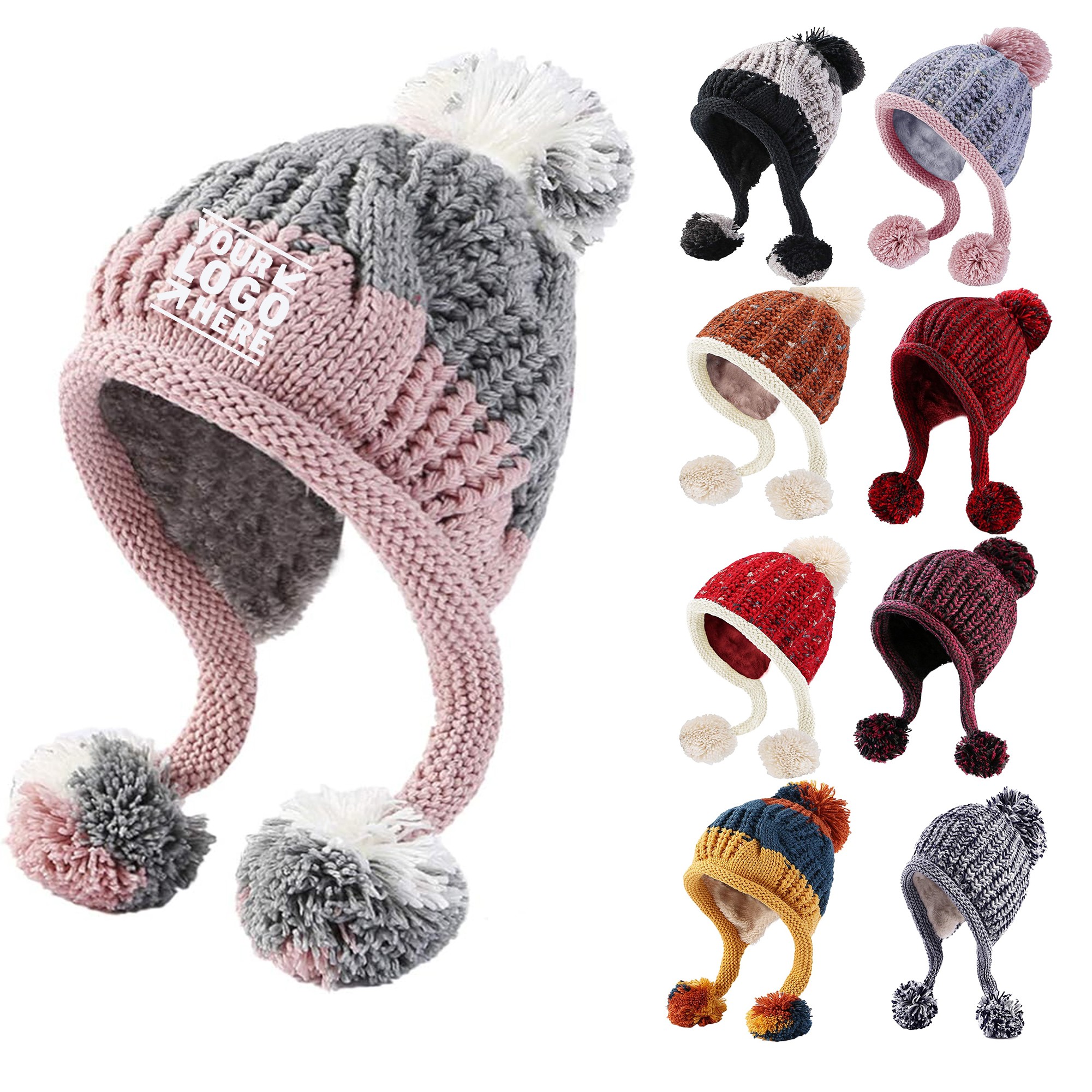 Women Winter Cover Ears Beanie Hat 2