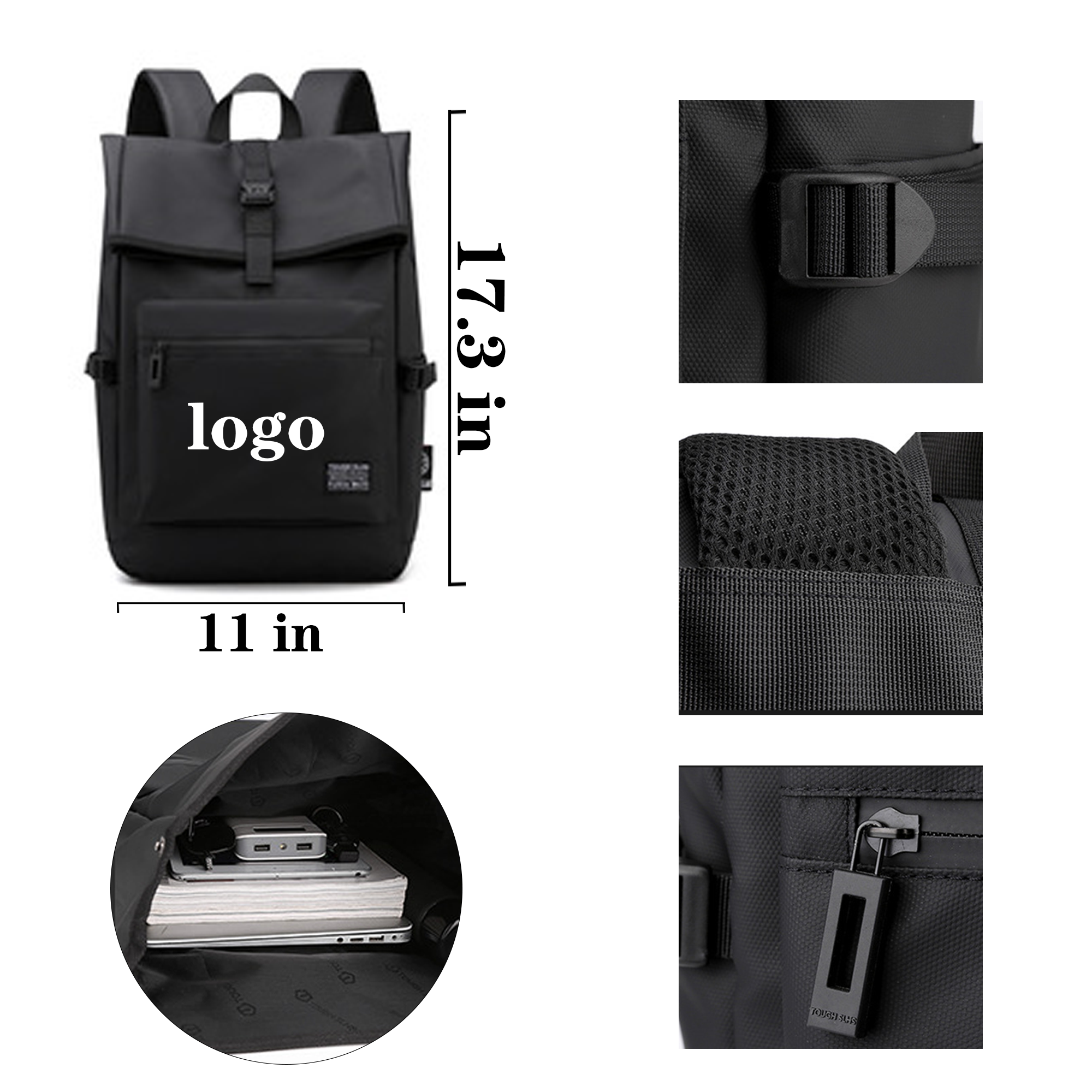 Customizable minimalist business backpack 1
