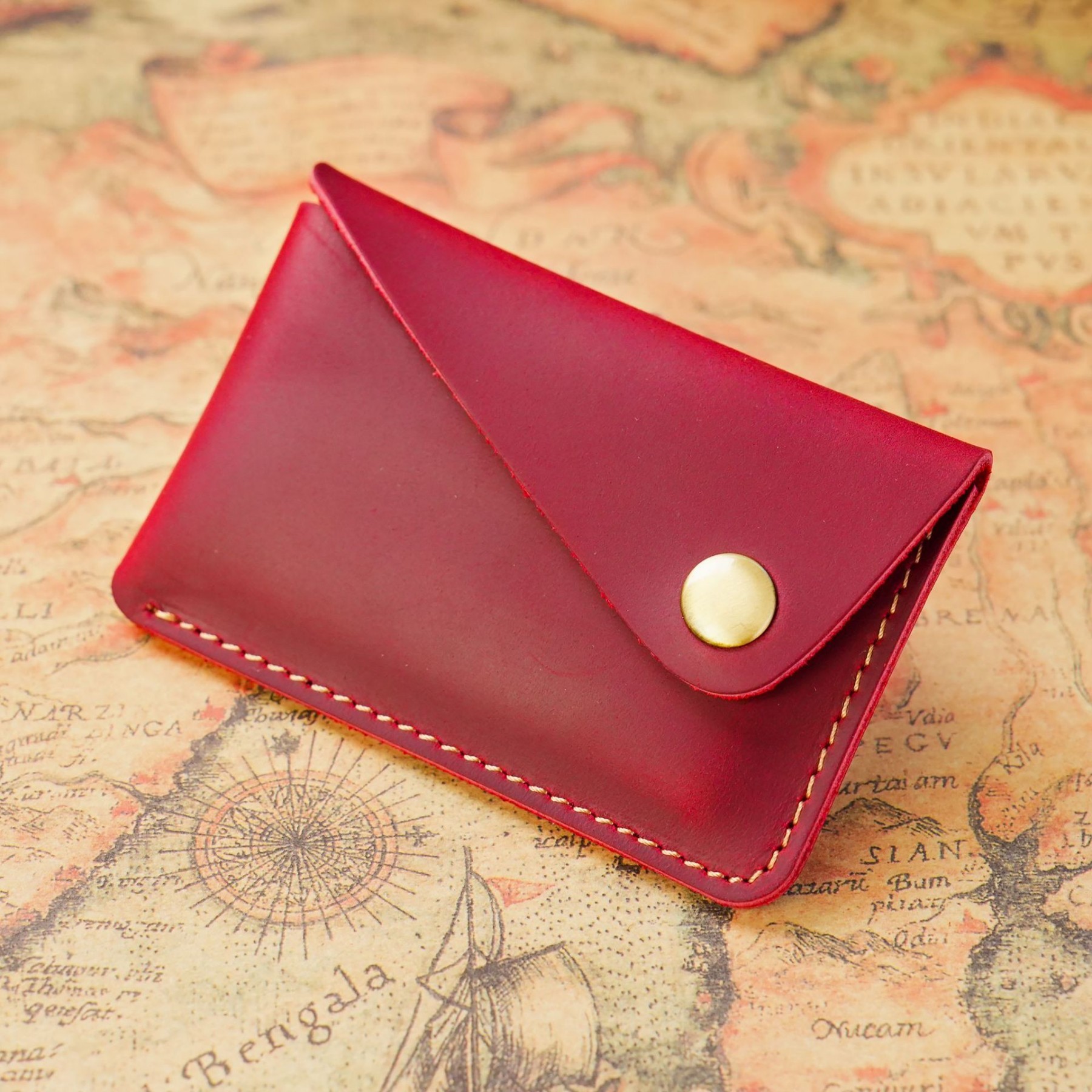 Cowhide Snap Button Coin Purse 8