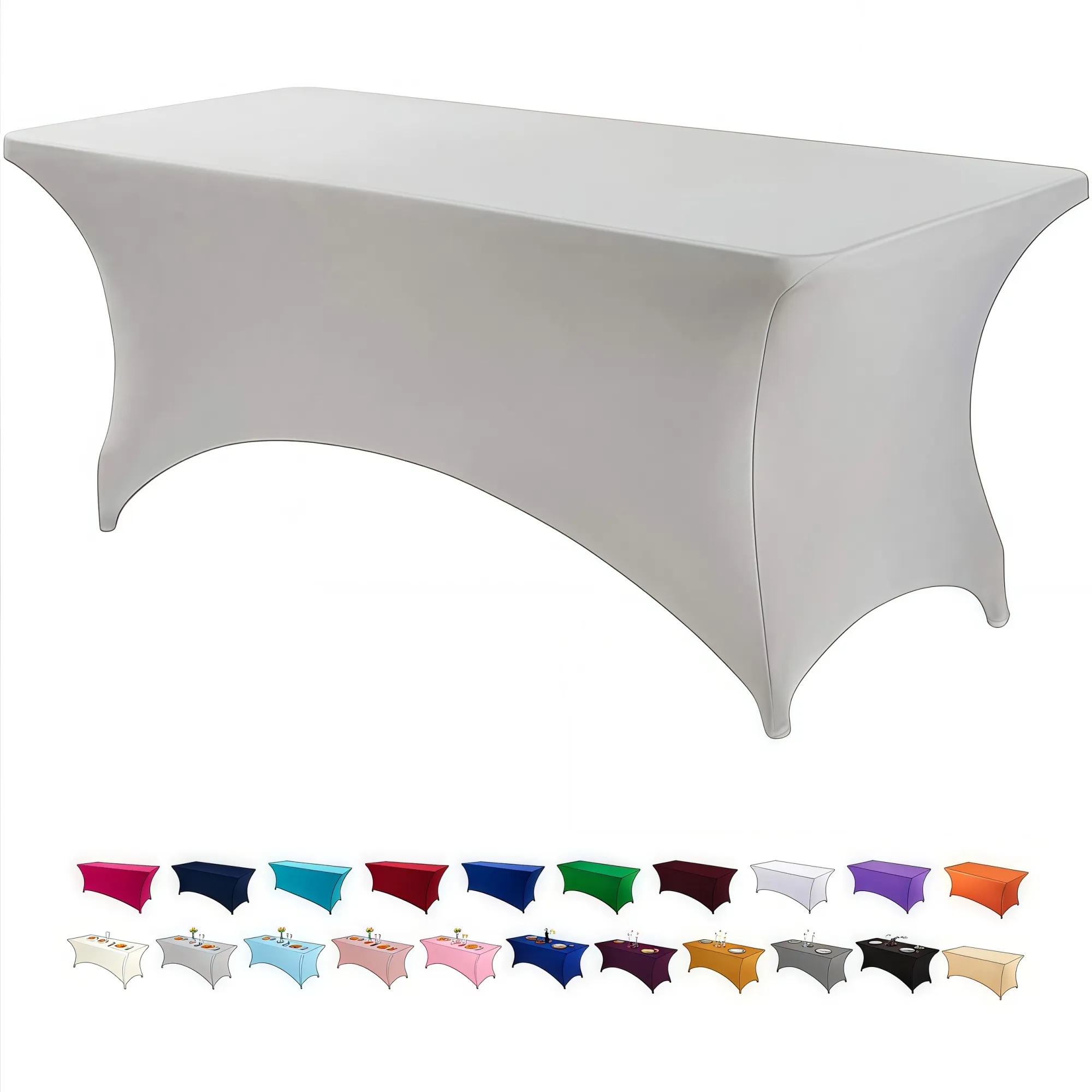 6FT Elastic Fitted Tablecloth 15