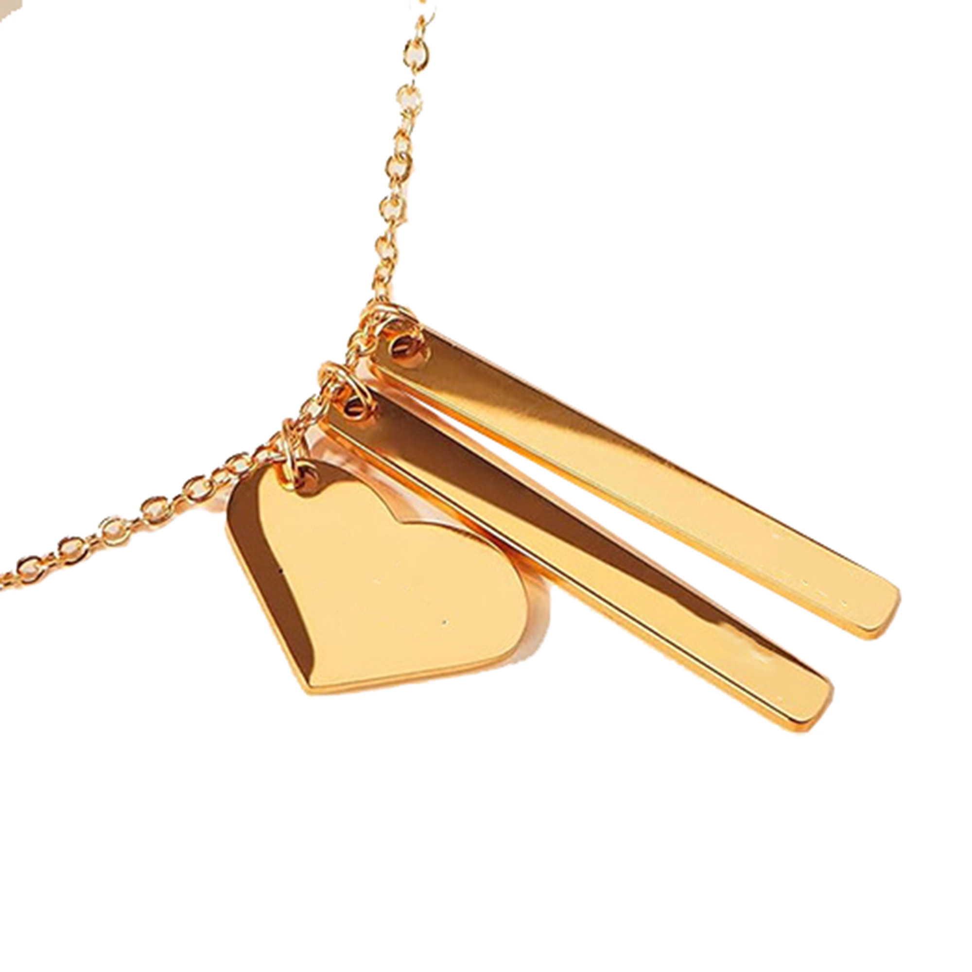 MOQ100 Engraved Long-Shaped Necklace For Mother's Day 2