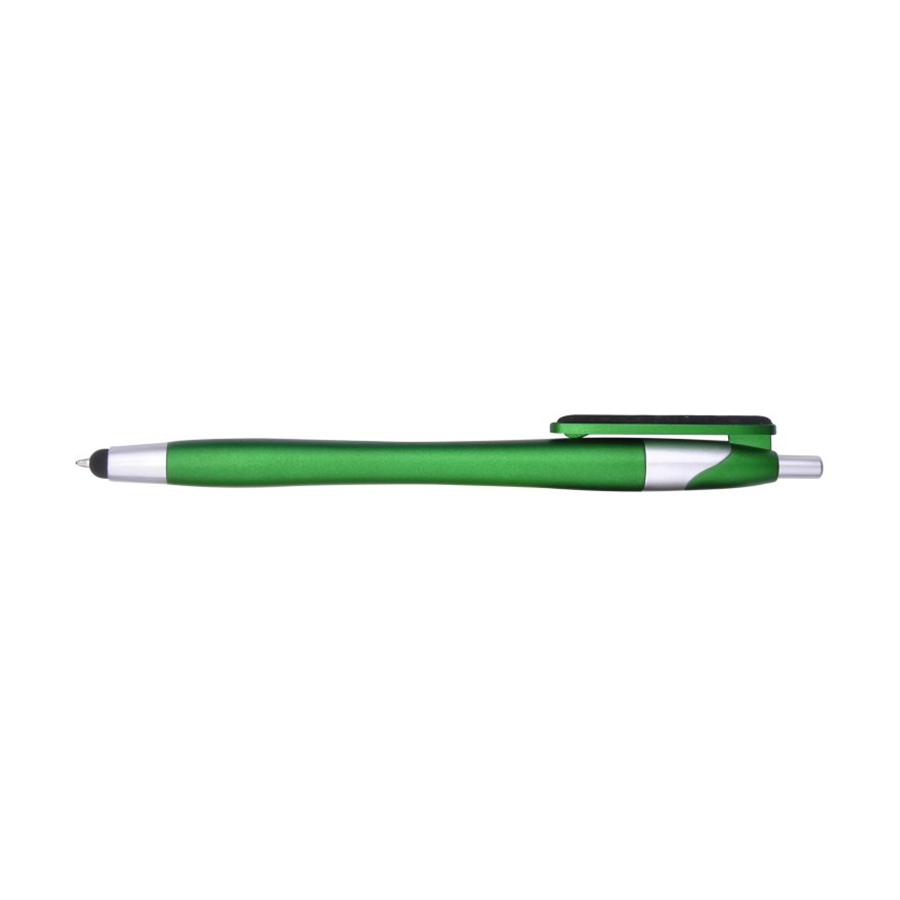 Ballpoint Pen & Stylus with Fiber Cloth Clip Cleaner – Colorful Barrel & Chrome Accents 8
