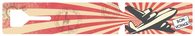 All-in-One Luggage Tags, Full-Color (1.5"x9" Rectangle)