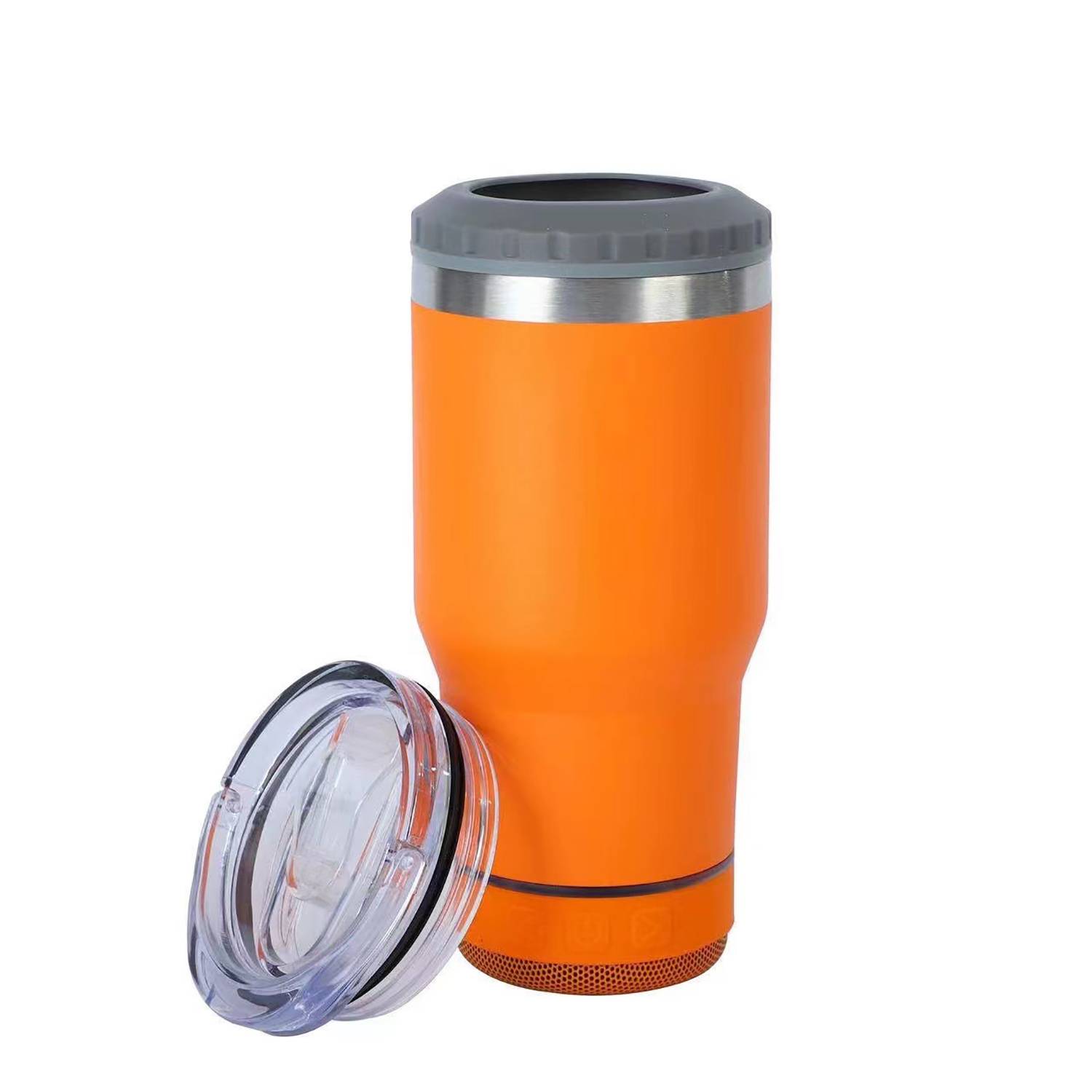 14oz Smart Stainless Steel Travel Mug with Bluetooth Speaker 7