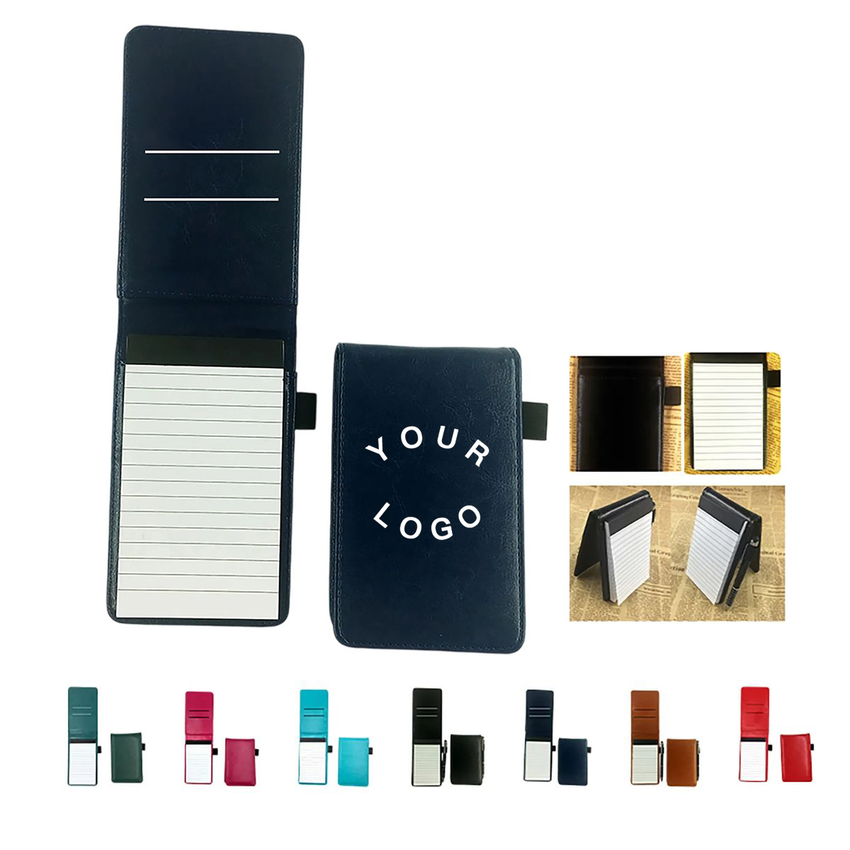PU Leather Memo Pad Notebook with Holder 1