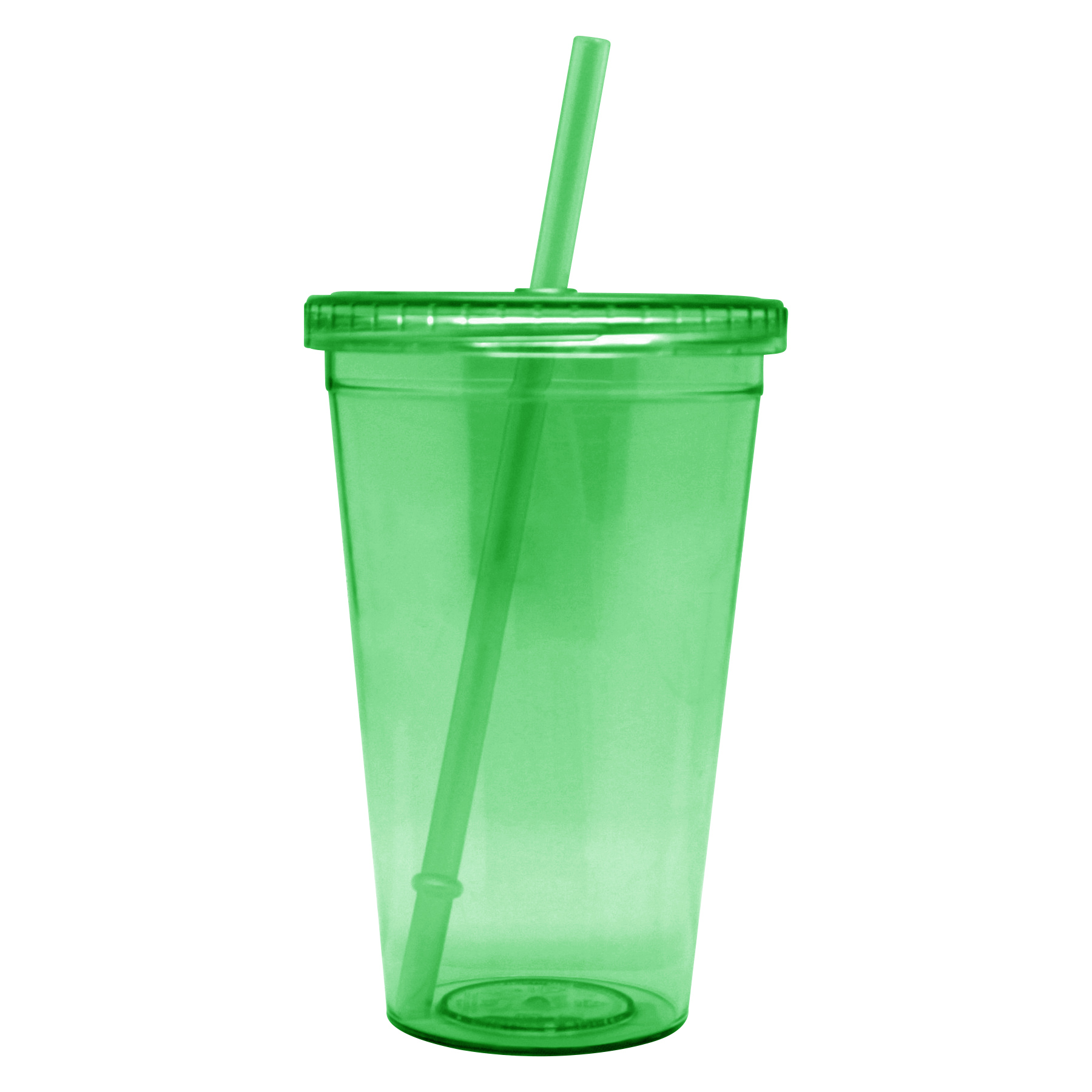 Double Wall Clear Plastic Cup With Lid And Straw 4