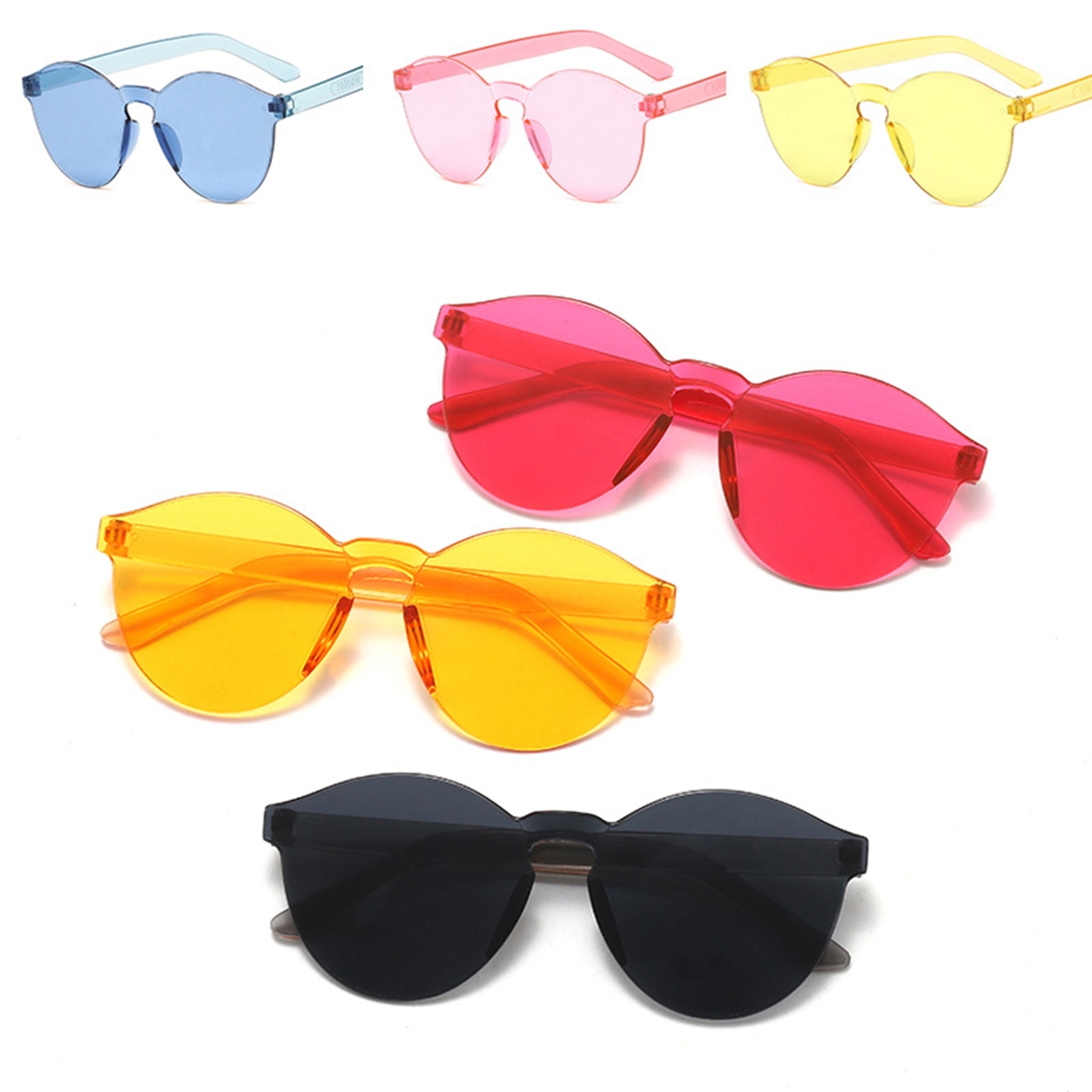 Transparent Marine Frameless Sunglasses 3