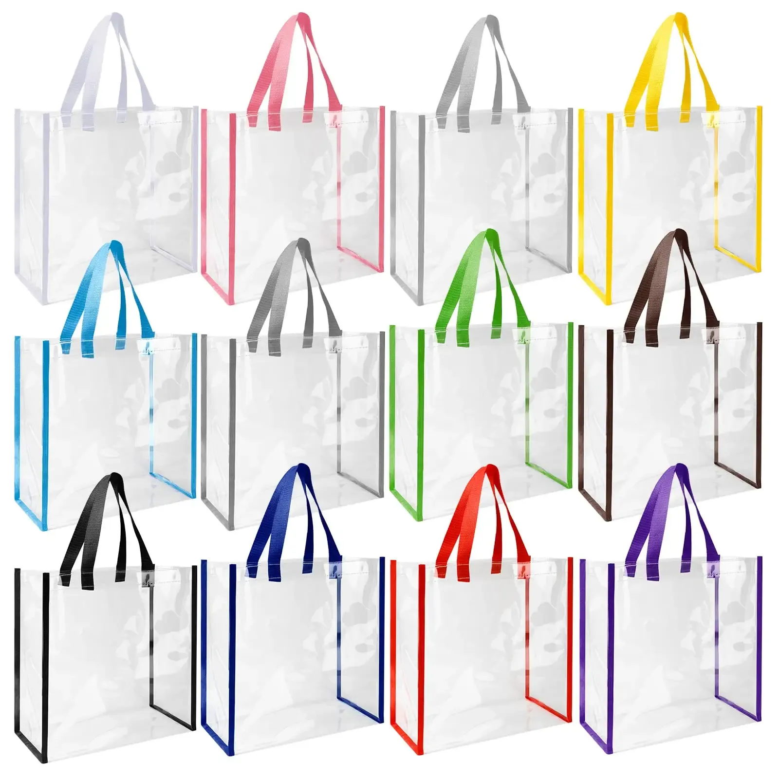 Stadium Approved Clear Transparent Pvc Tote Bag (12"X12"X6") 17