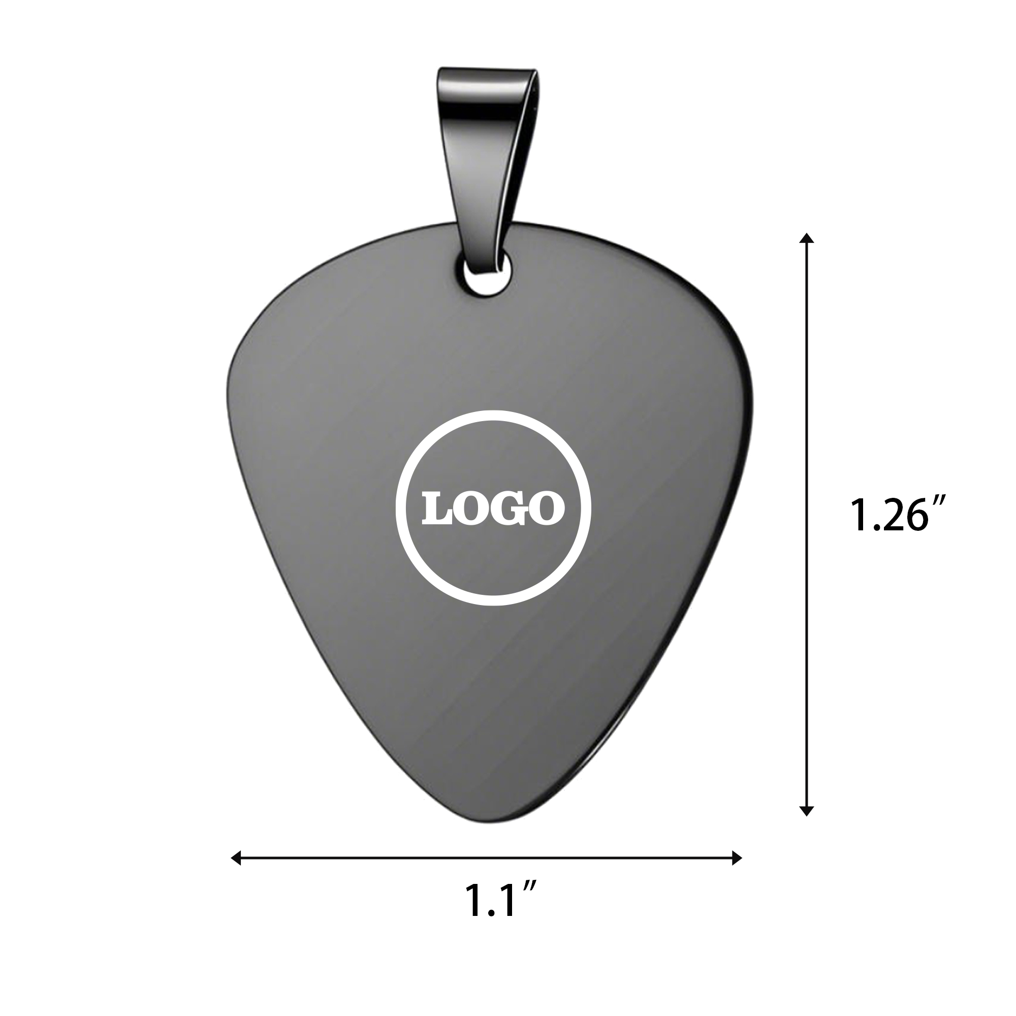 Guitar Plectrum Necklace Made of Stainless Steel 2