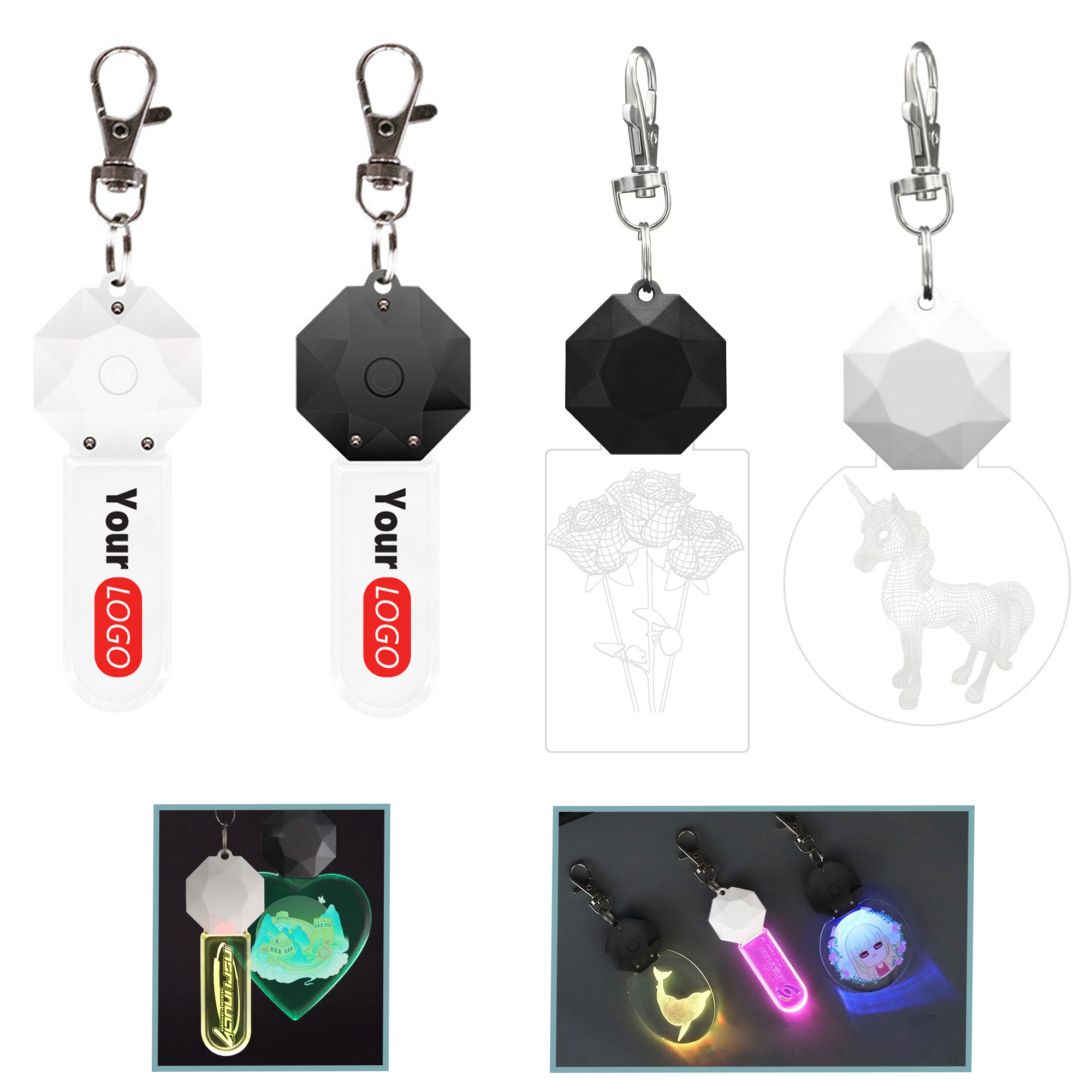 Personalized Light Up Keychain 2