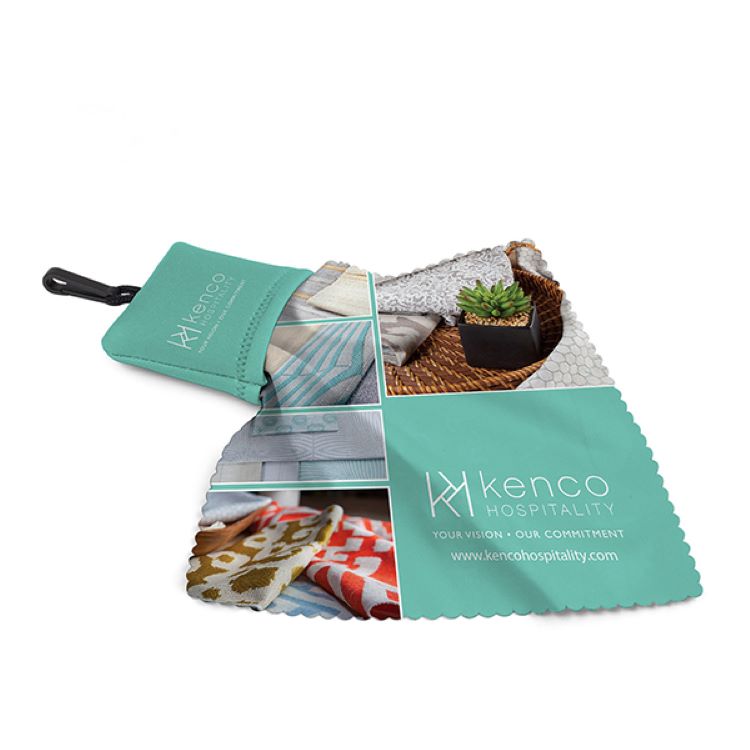 Keychain Pouch - Full Color Pouch, Full Color Opper Fiber® Cloth - Standard Production