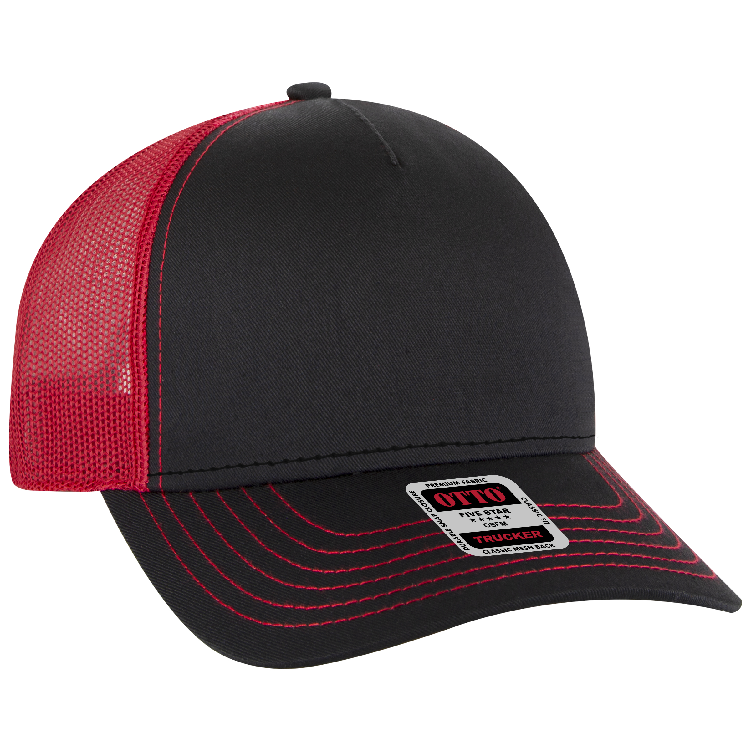 OTTO CAP® 5 Panel Low Profile Mesh Back Trucker Hat 25