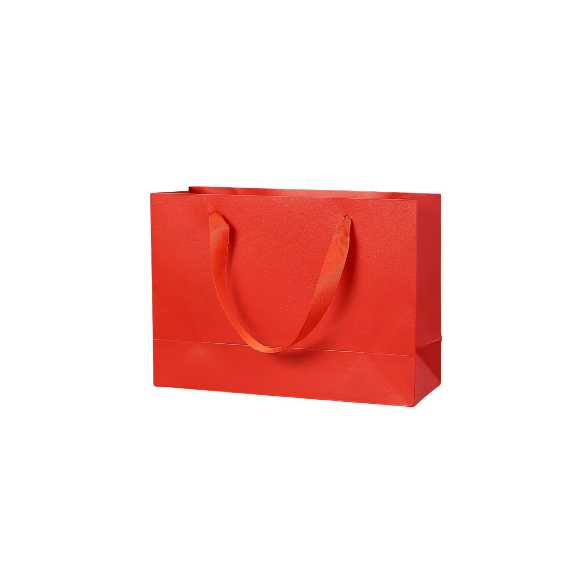 White Kraft Paper Shopping Bags with Ribbon Handles 7
