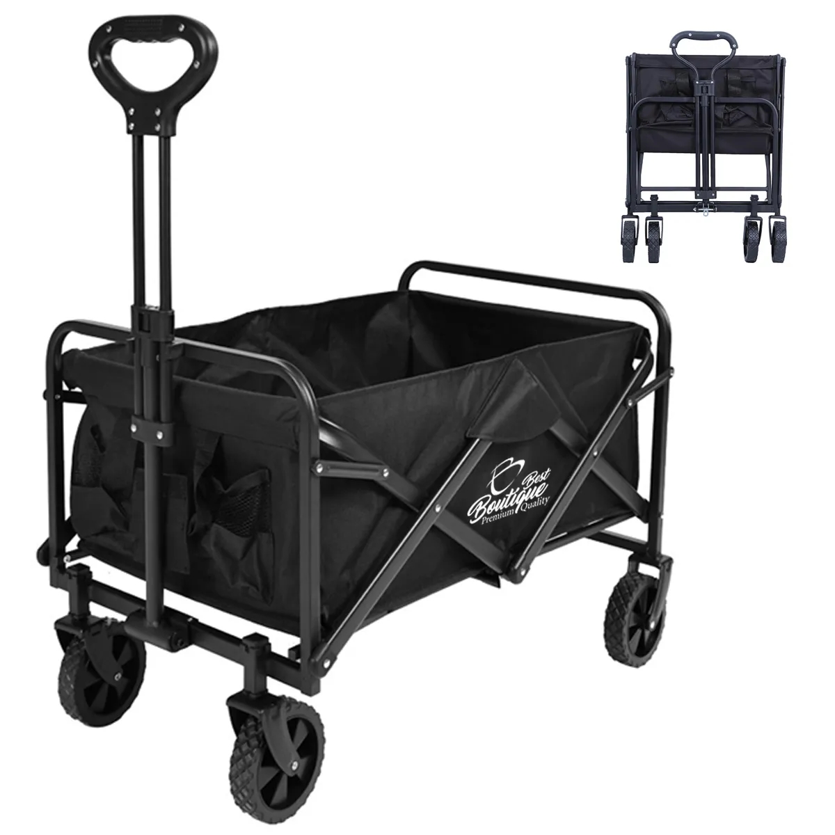 Custom Foldable Large Capacity Camping Trolley Storage Cart 2