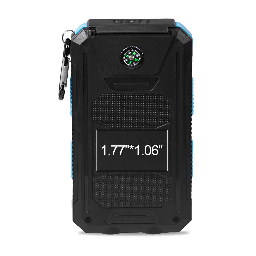 Van Buren Solar 8000mAh Mega Power Bank w/ Compass & LED Lights