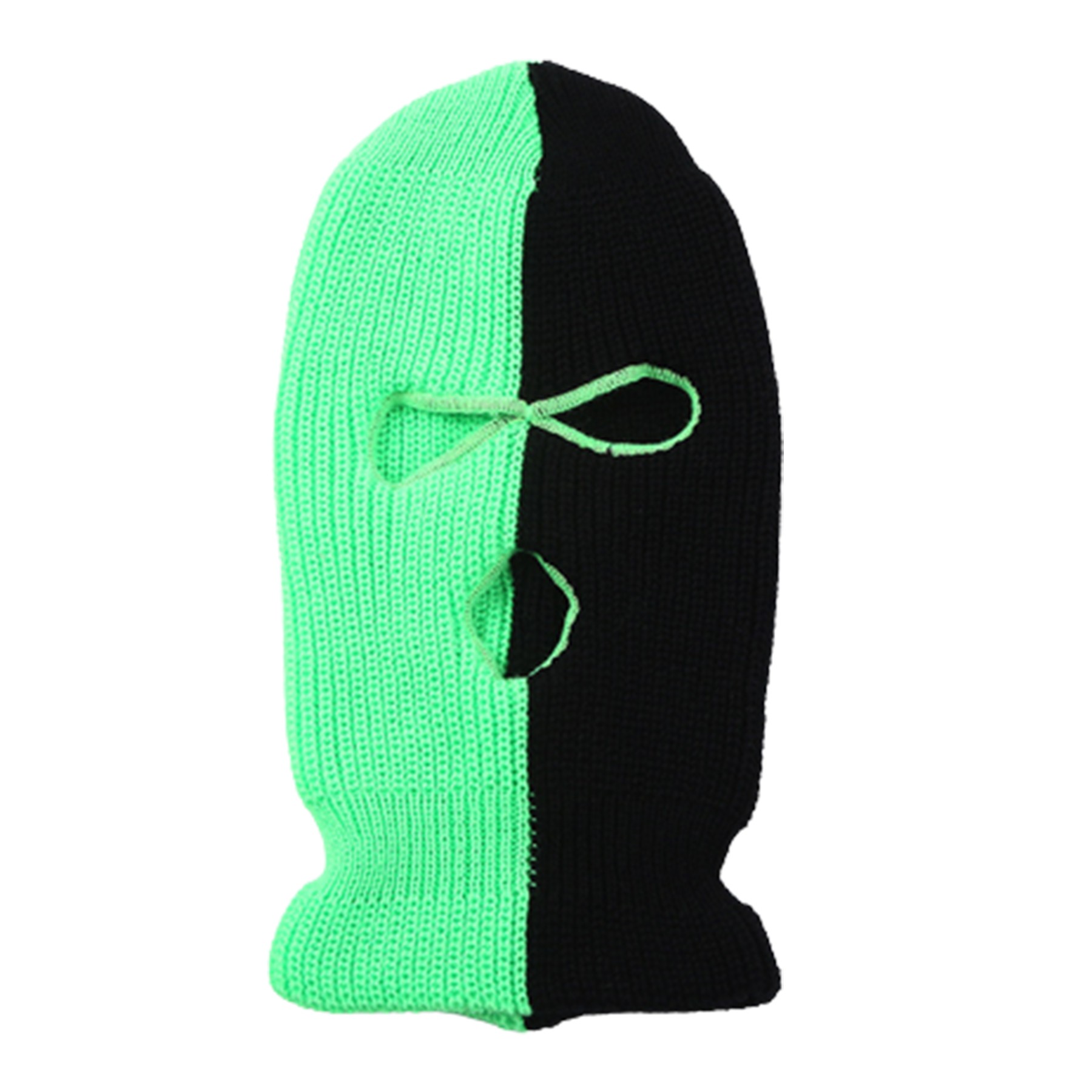 Two-Tone Knitted Mask Hat 7