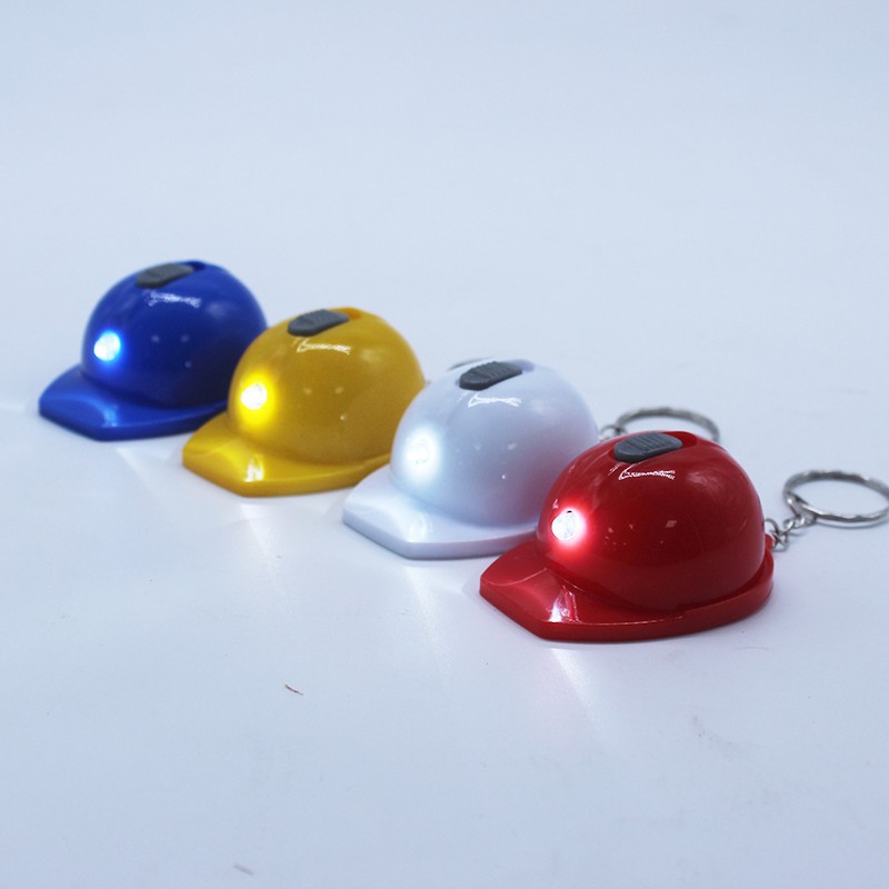 Mini Multi-functional Helmet Flashlight Building Key Chain 4