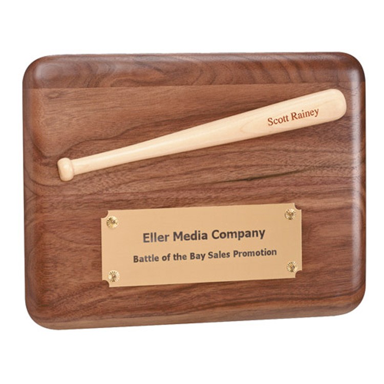 Baseball Bat Plaque with Laser Engraving 1