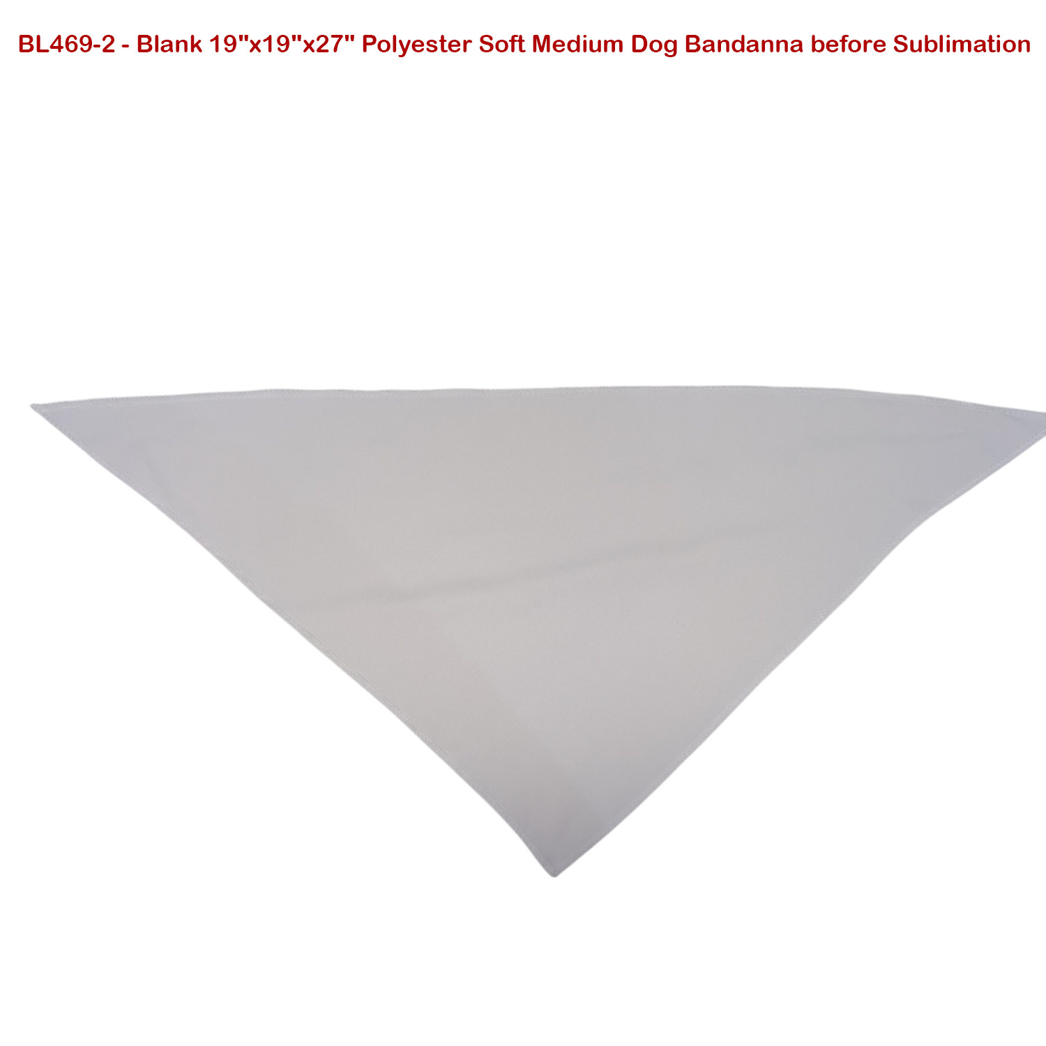 24 Hr Express Ship - Medium Dog Bandana, 19x19x27, Stitched Edges, Sublimated Edge to Edge 1