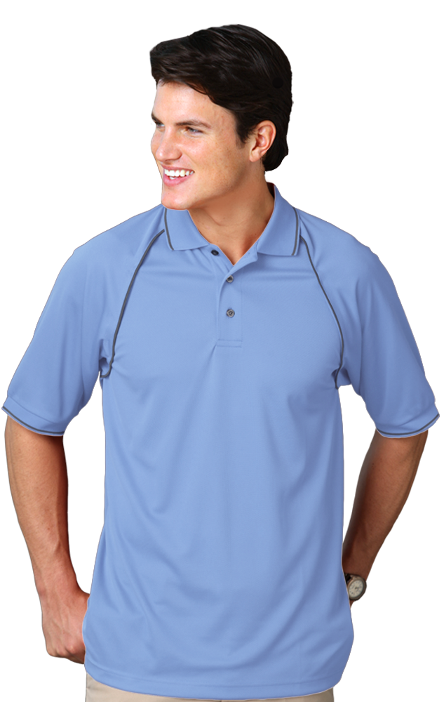 Men's Wicking Contrast Piping Polo 5