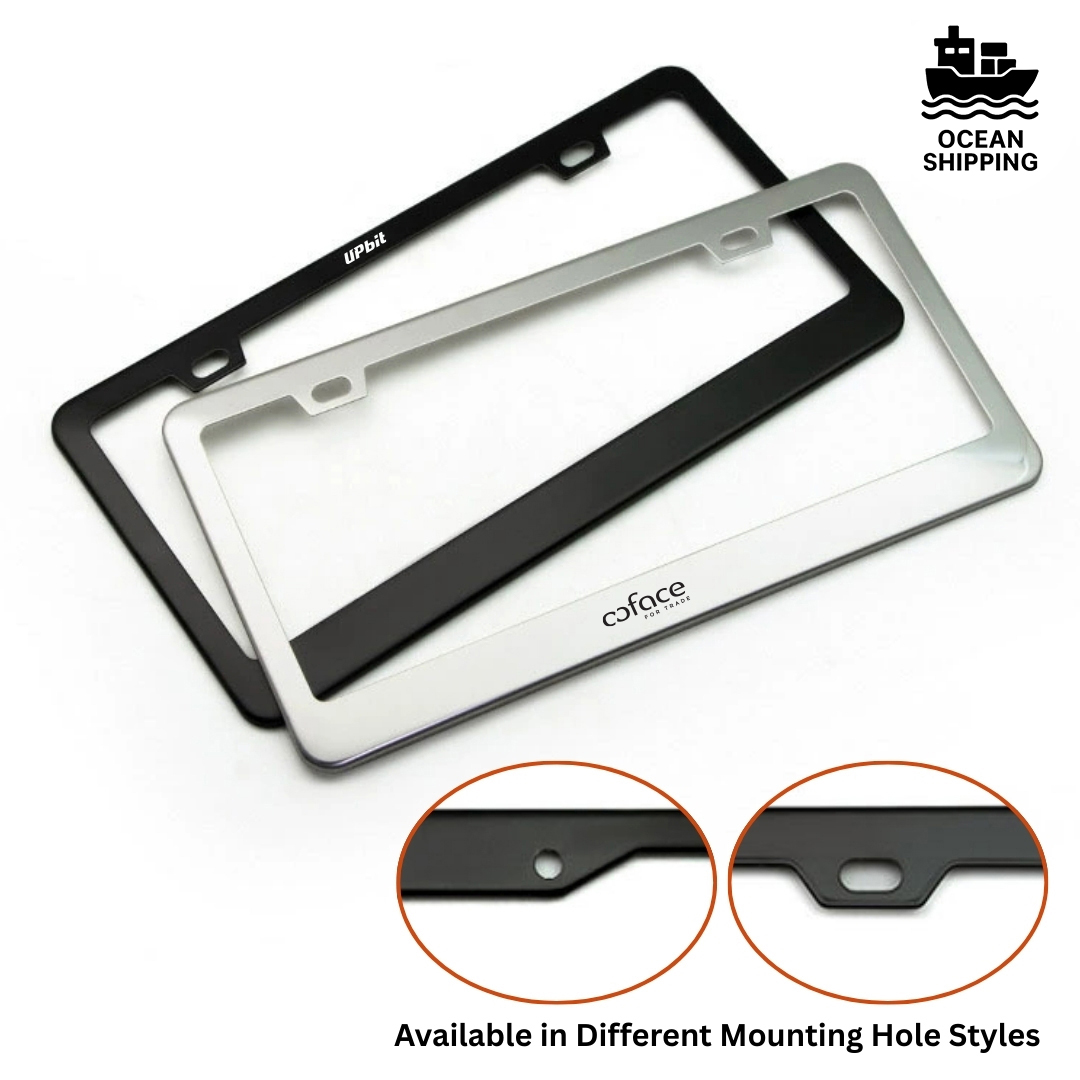 Stainless Steel License Plate Frame - Custom Shape Available 1