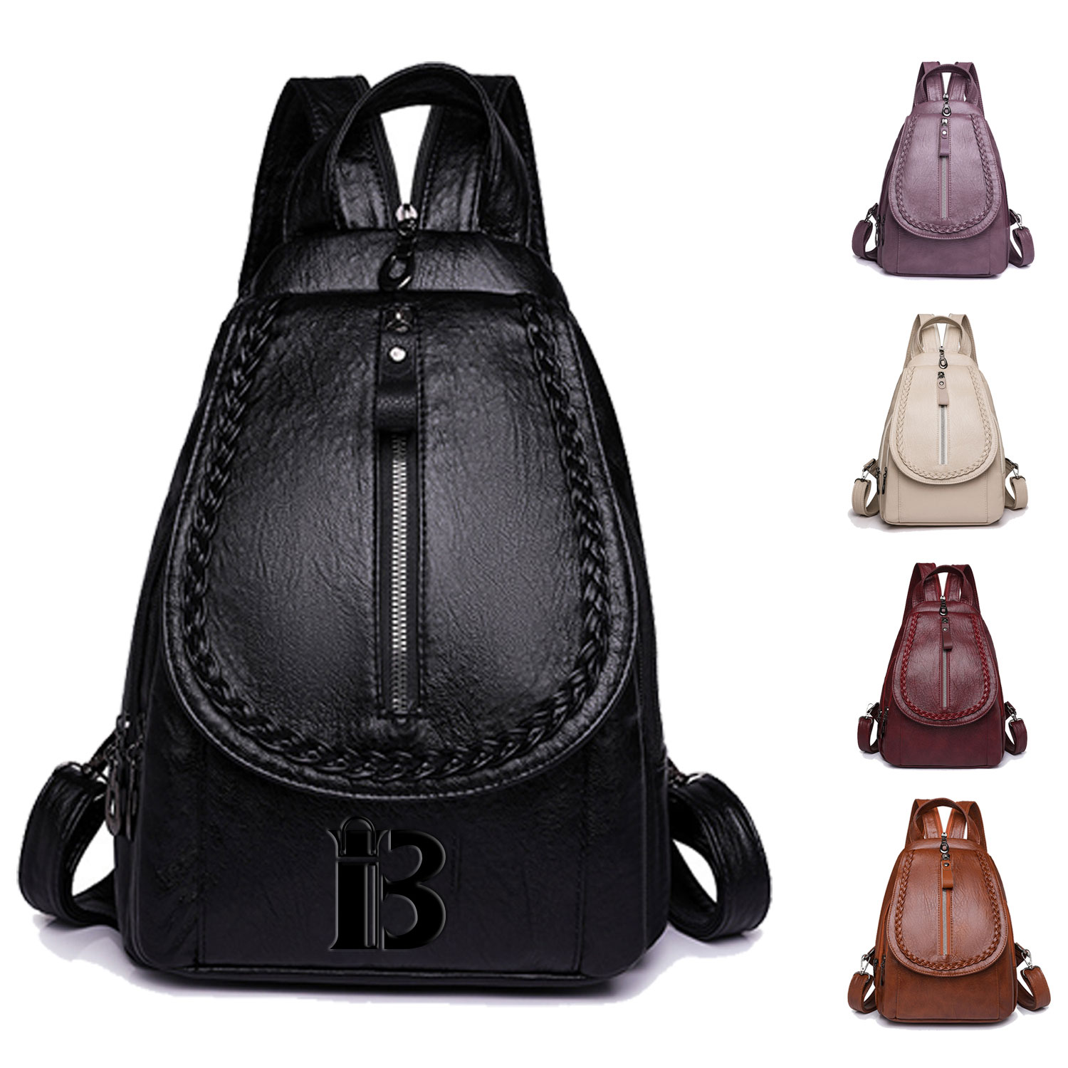 Soft Leather Women's Backpack w/ Large Capacity