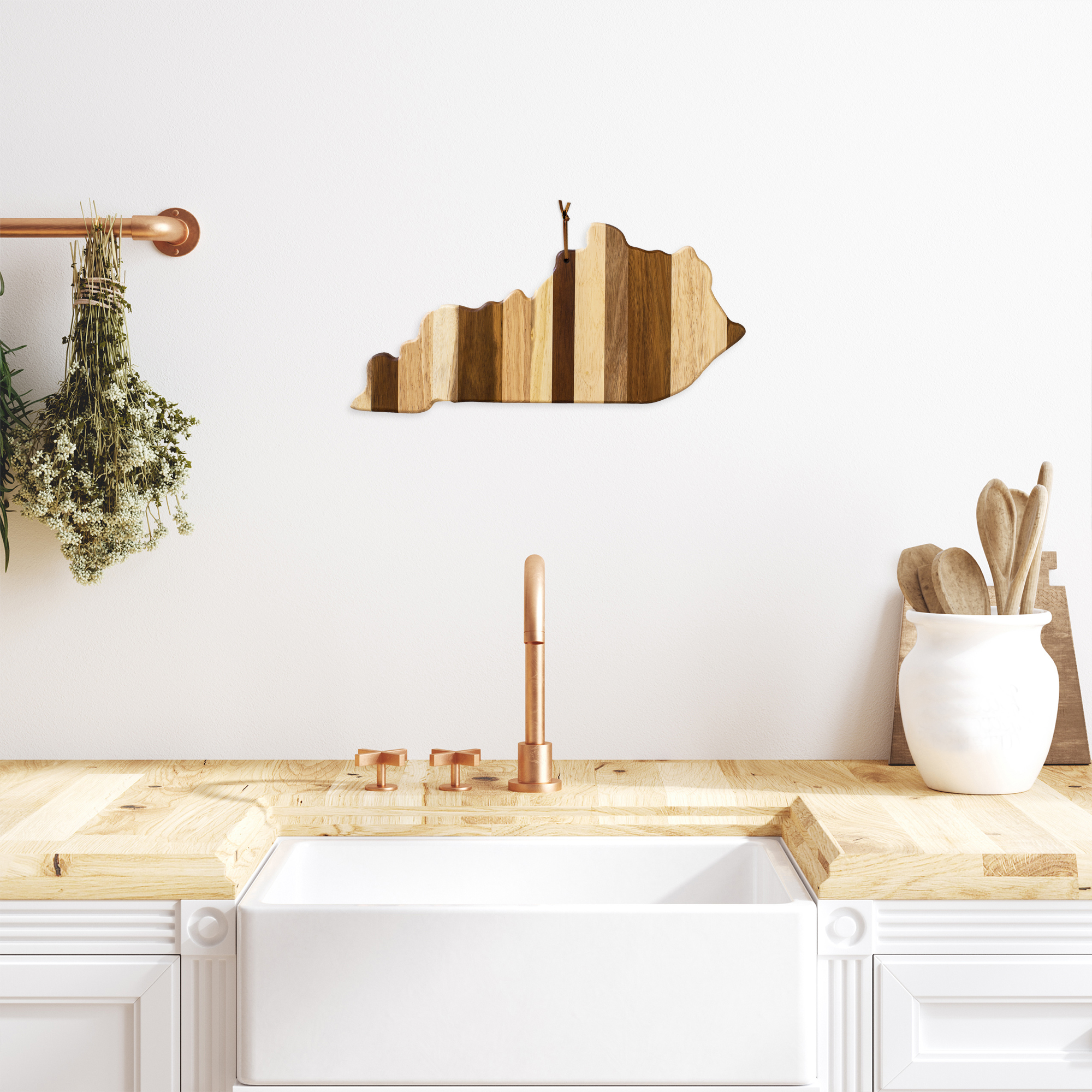 Rock & Branch® Shiplap Series Kentucky State Shaped Wood Serving and Cutting Board 4