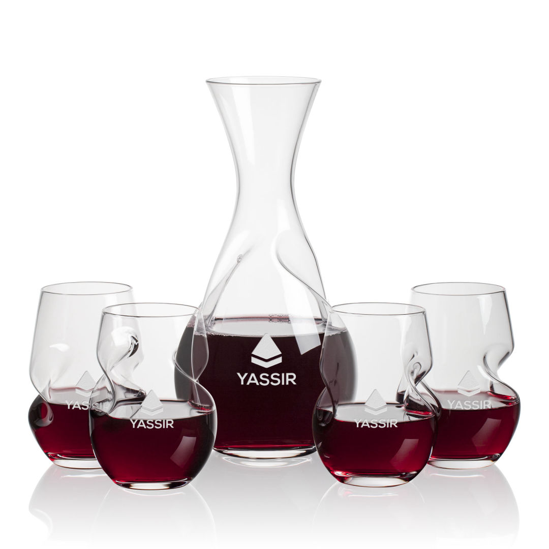 Tallandale Carafe & Stemless Wine 5