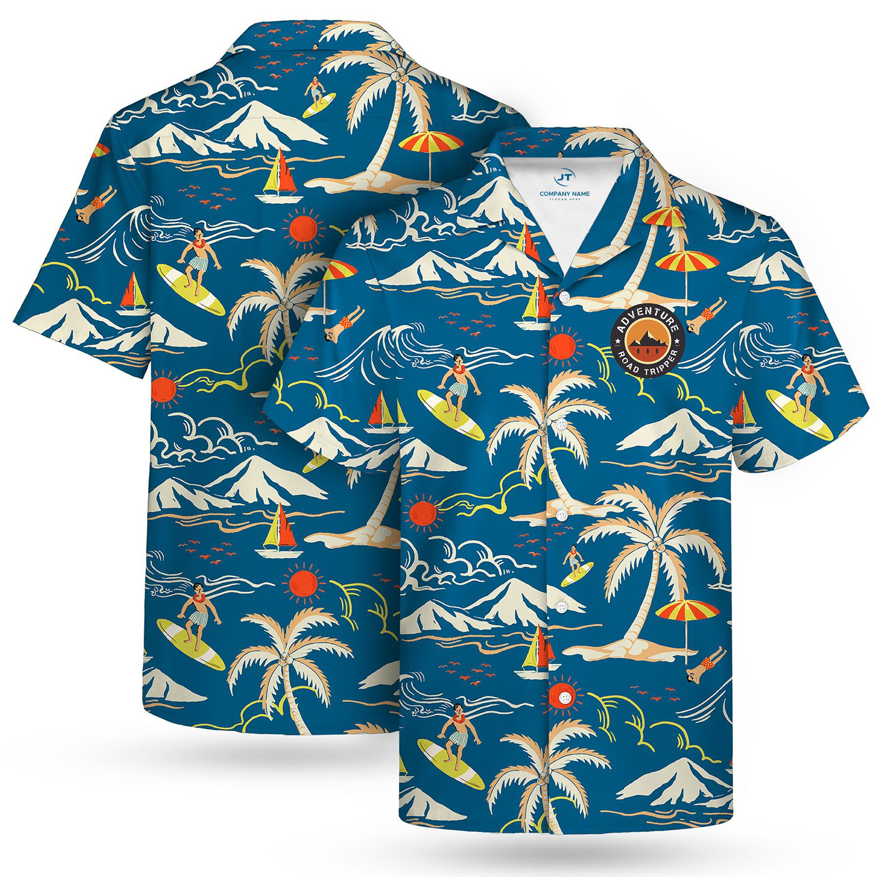 135gsm Sublimated Hawaiian Cuban Collar Camp Shirt-UPF 50+ 2