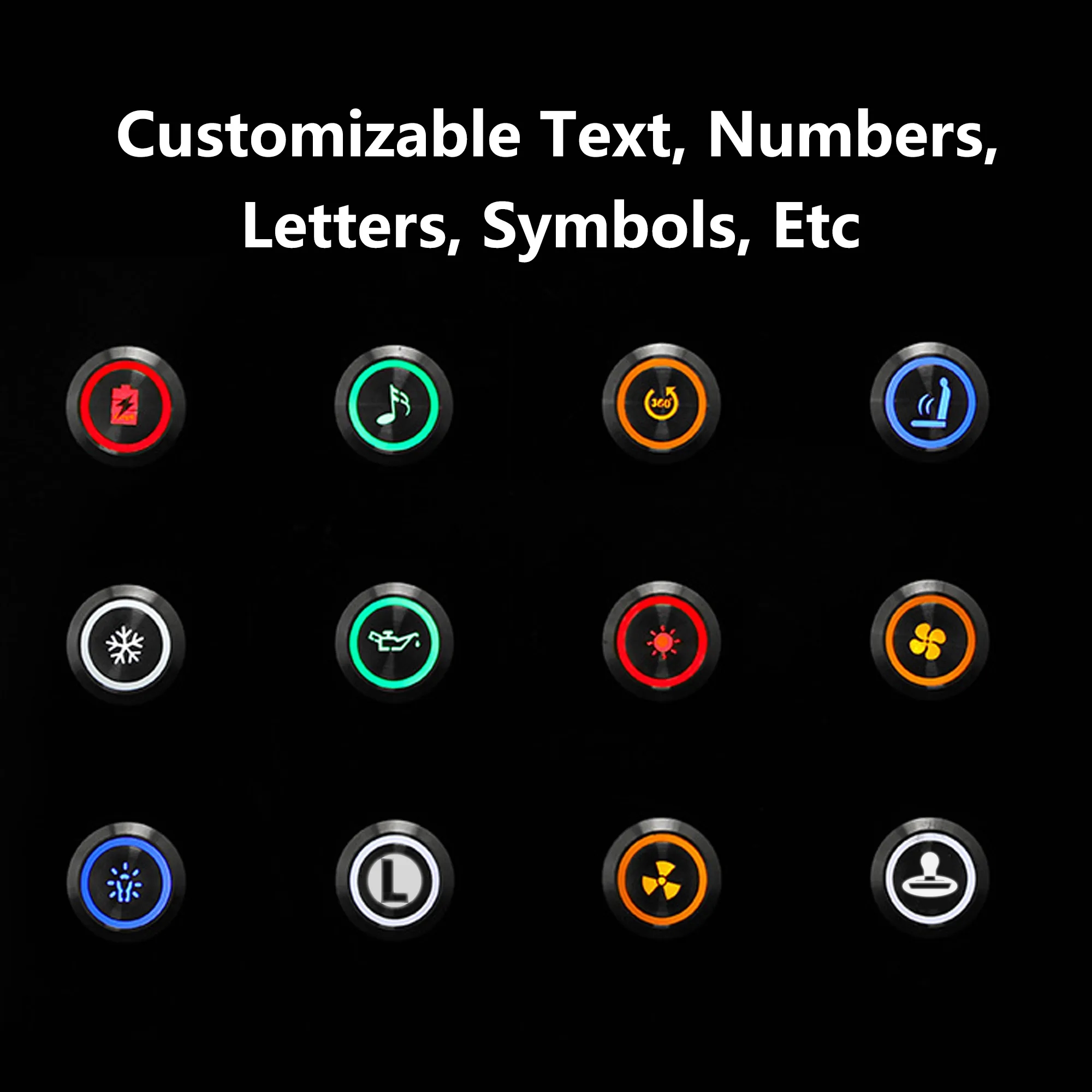 Illuminated Metal Push Button Switch 4