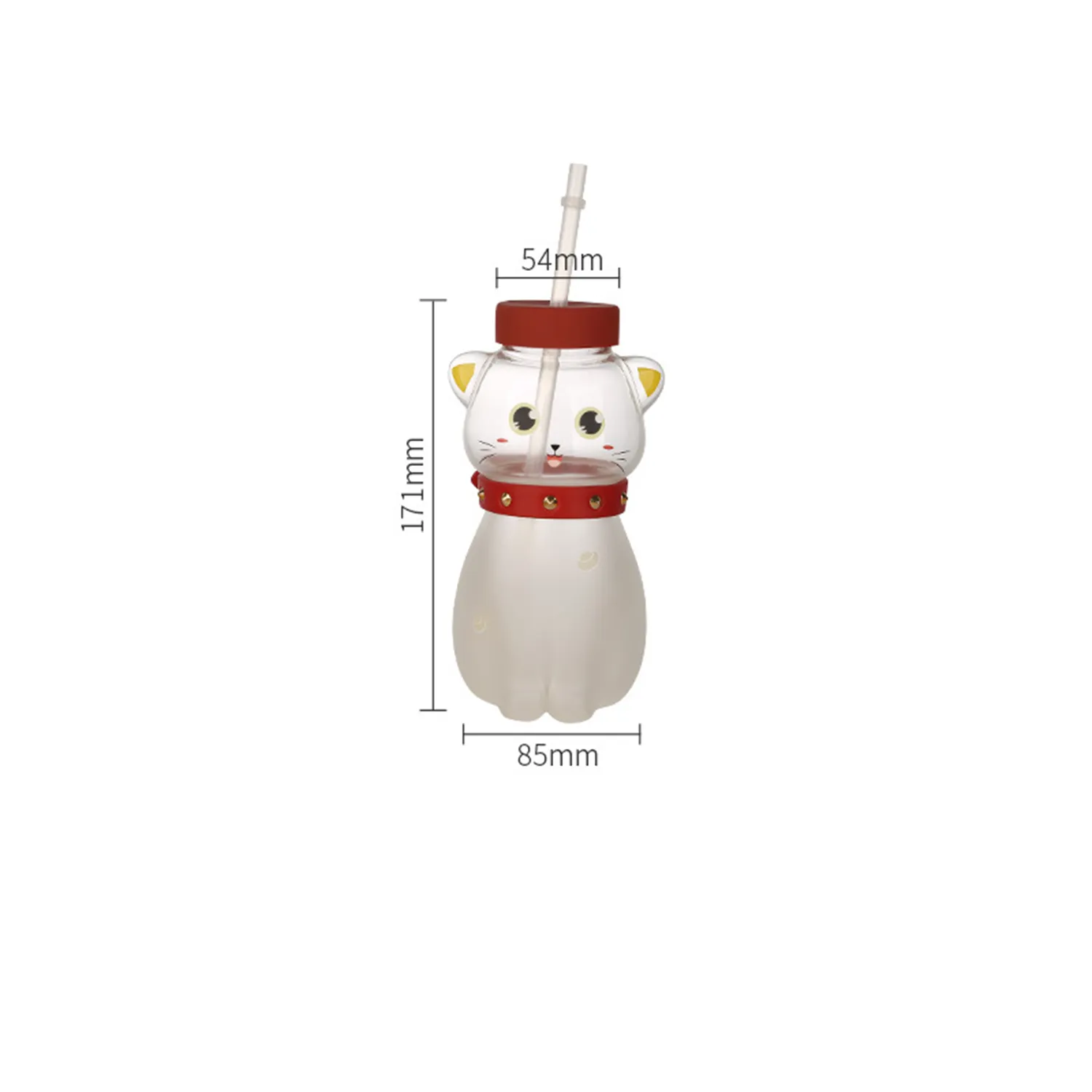 Creative Animal-Shaped Glass With Straw 3