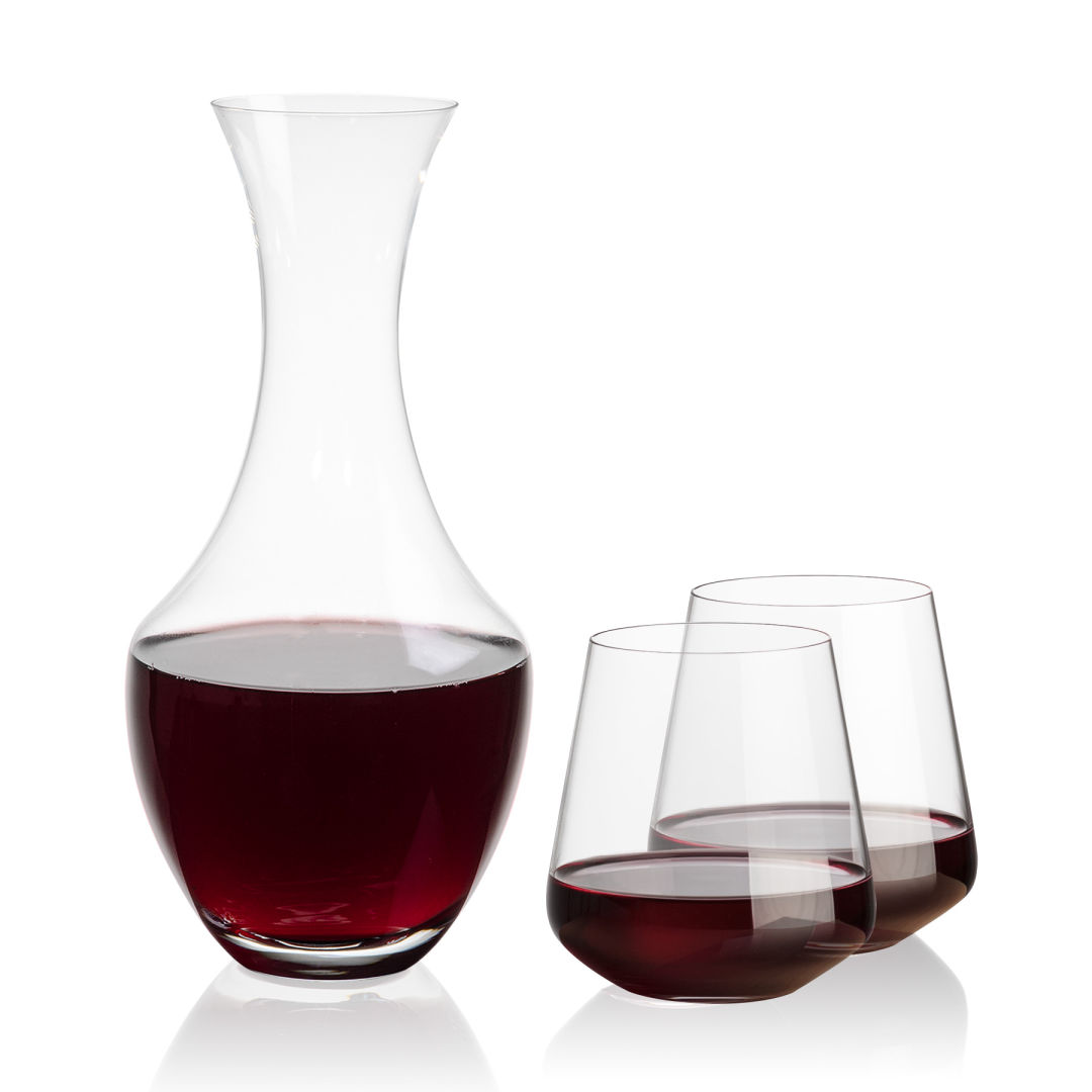 Oldham Carafe & Cannes Stemless Wine 4