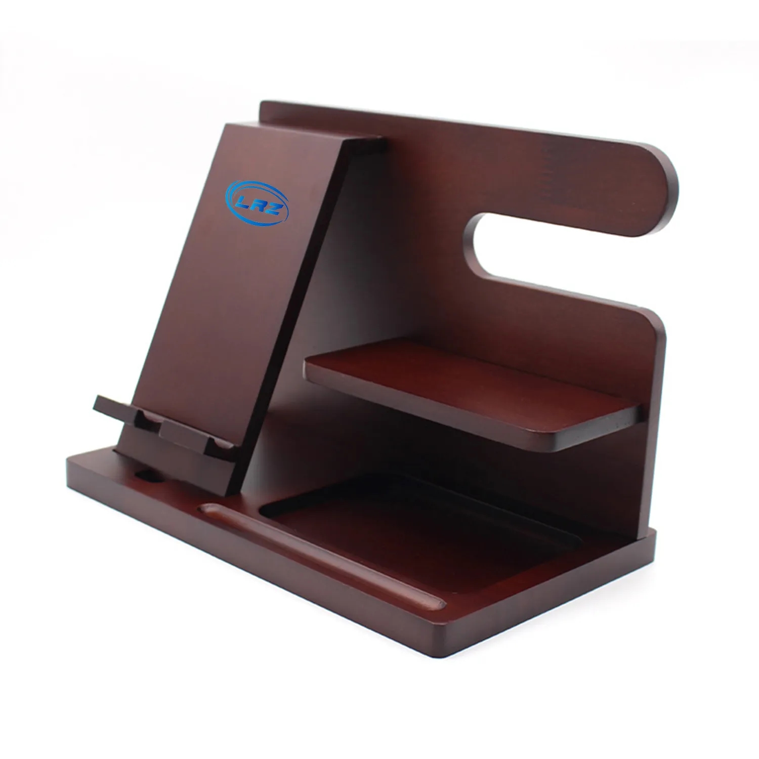 Wood Phone Docking Station Desk Organizer 4