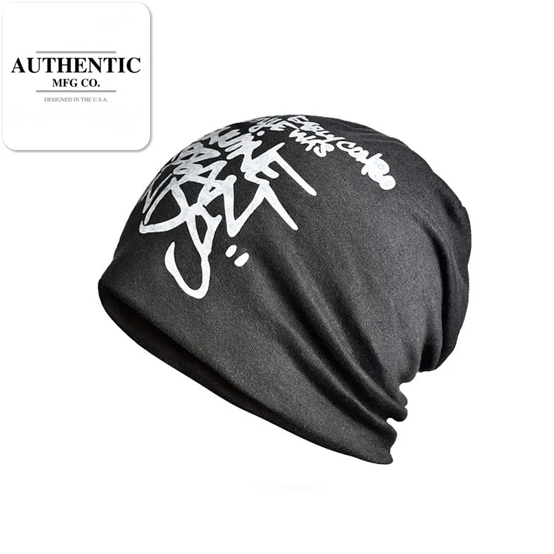 Double Layer Knitted Cotton Skullies Beanie Hat 1