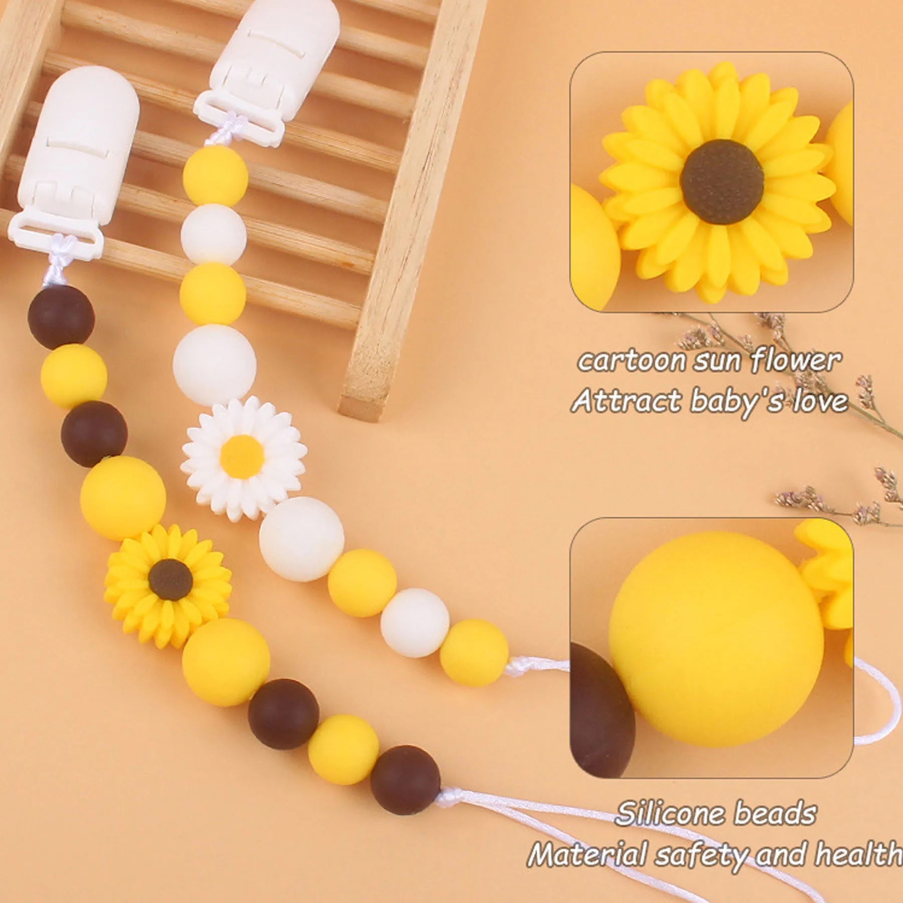 Cartoon Flower Pacifier Chain 6