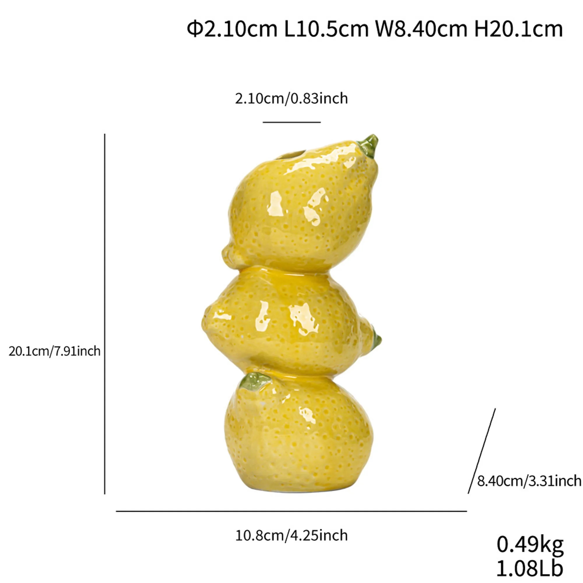 Trendy Fruit-Shaped Ceramic Vase Set Minimalist Home Decor 8