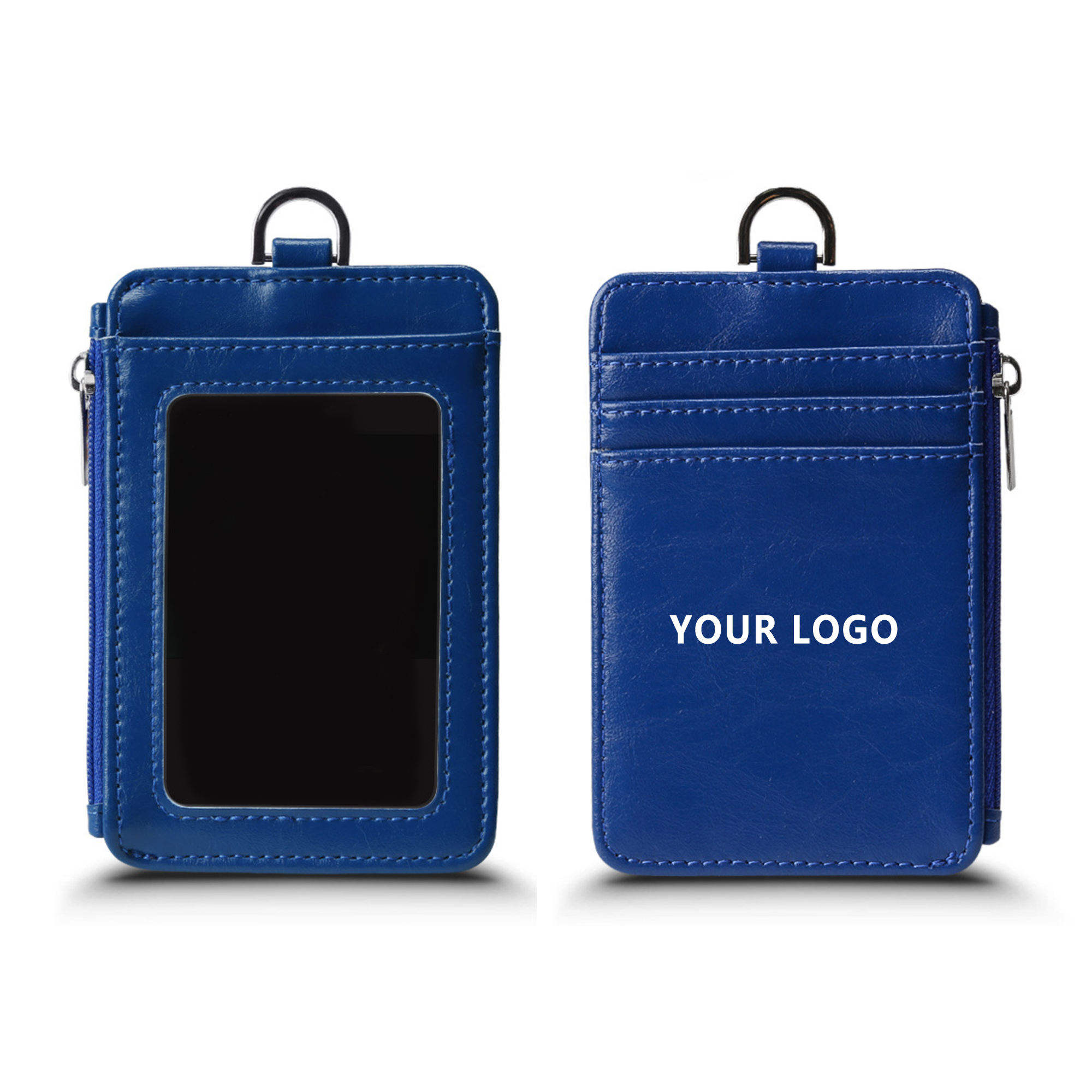 ID Card Zippered Holder With Lanyard 2