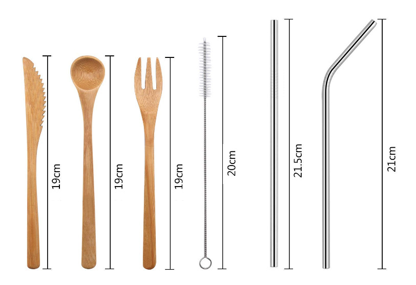 Bamboo Travel Utensils 4